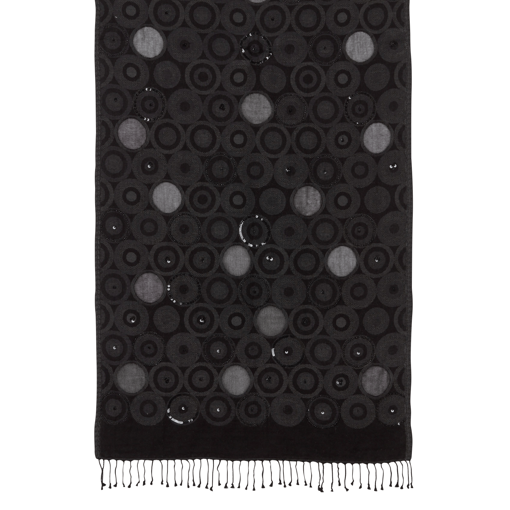 Cotton-mix scarf LA FEE MARABOUTEE Black