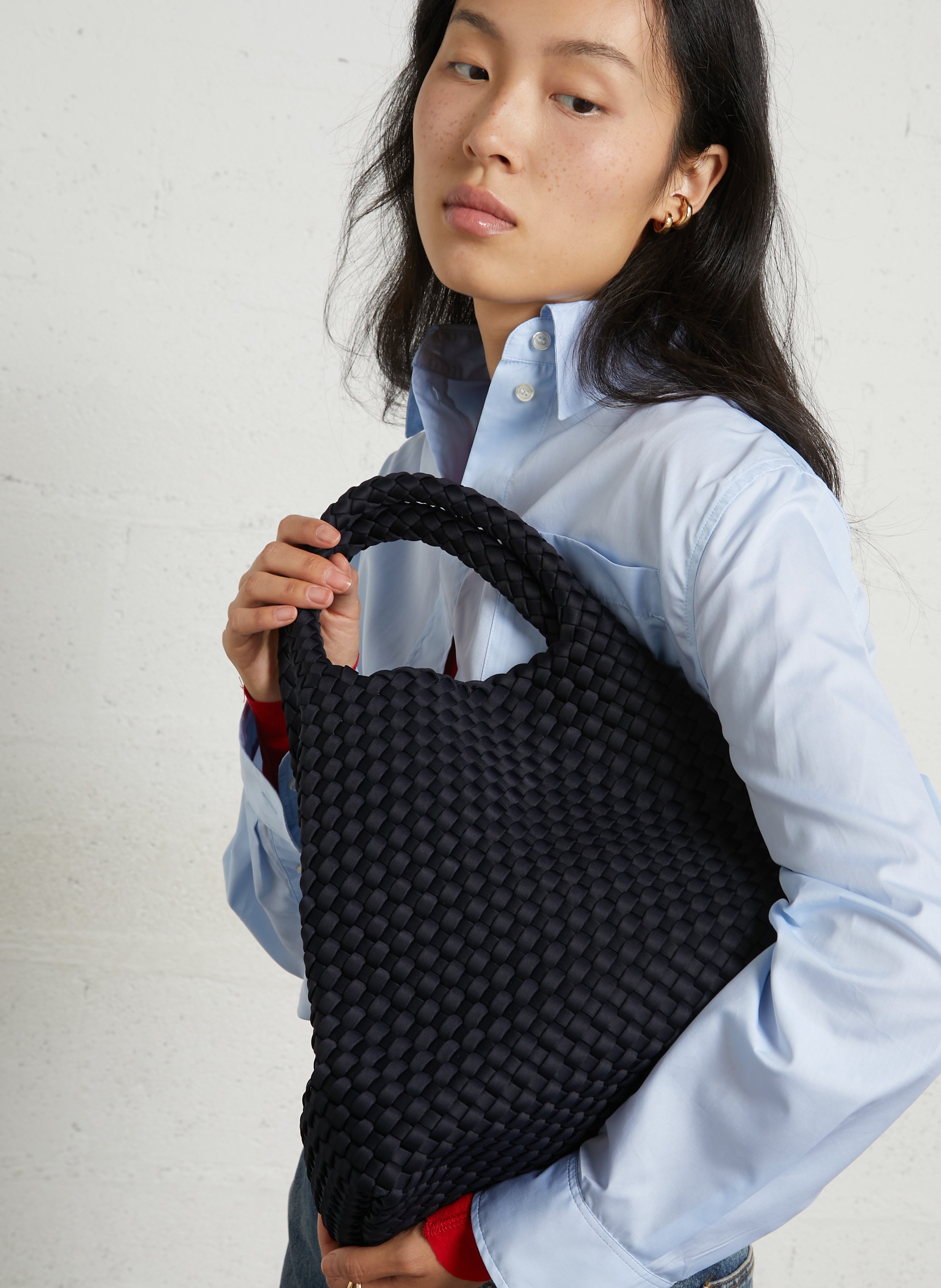 Sac à main tressé MARREA Bleu