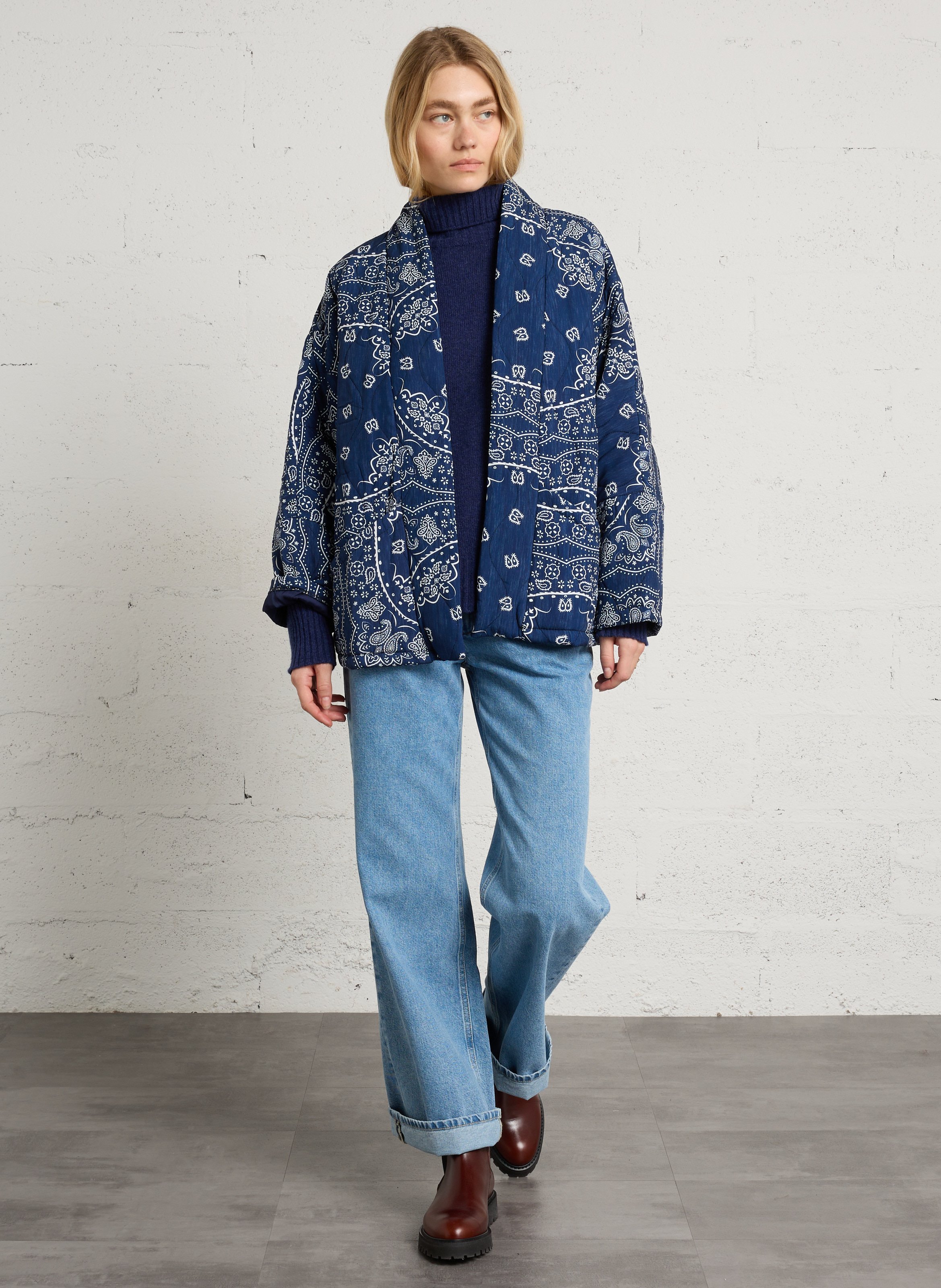 Schalkragenjacke AOKYANOS Blau