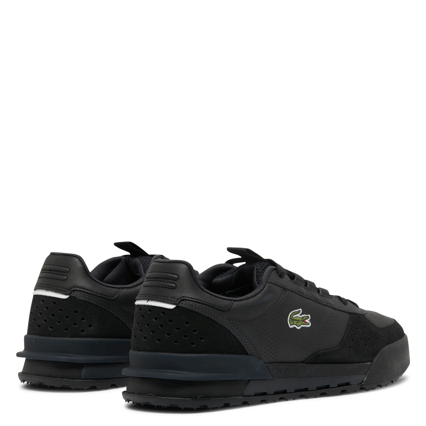Lage, leren sneakers LACOSTE Zwart