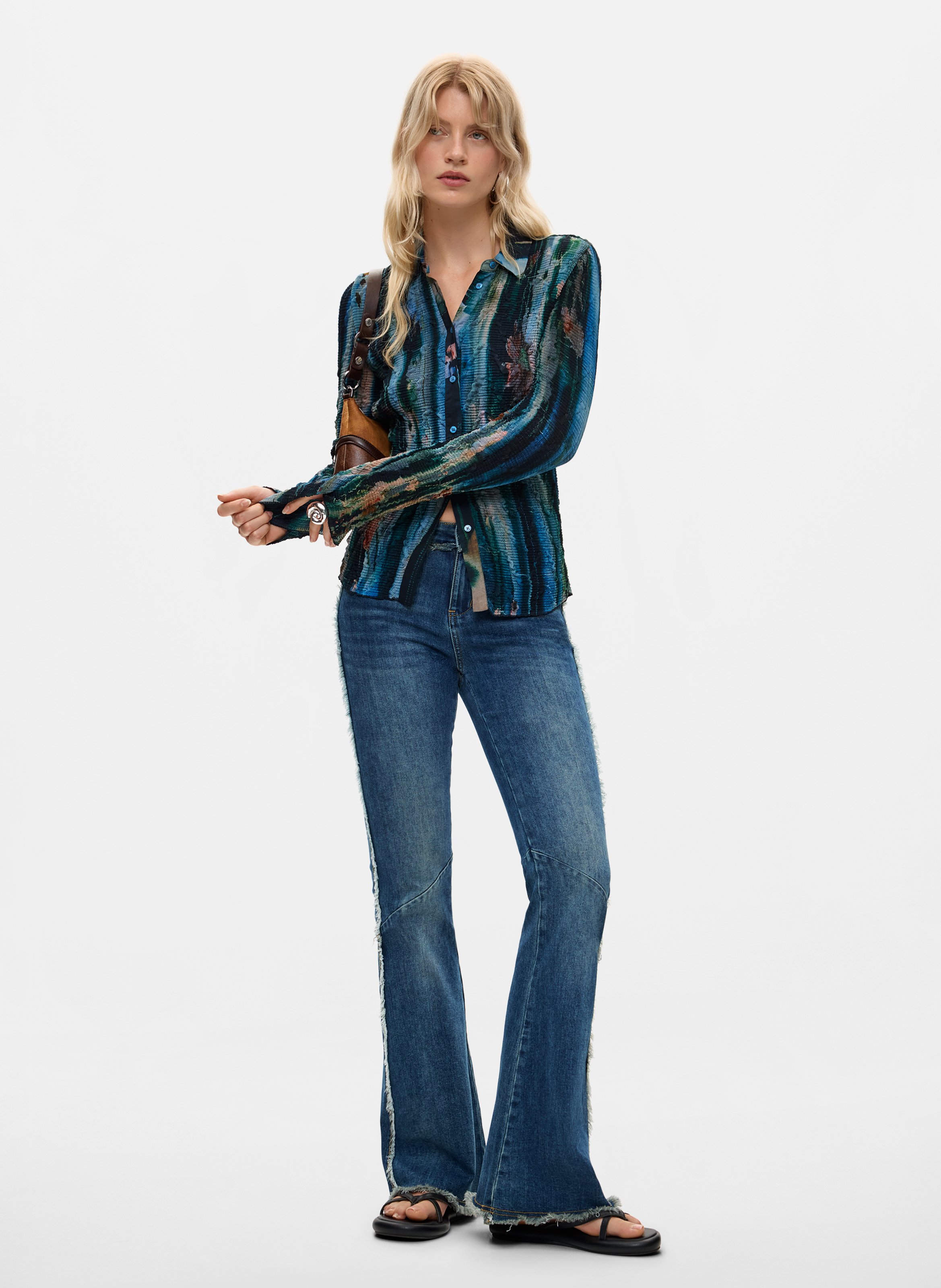 Chemise droite imprimée  DESIGUAL Vert