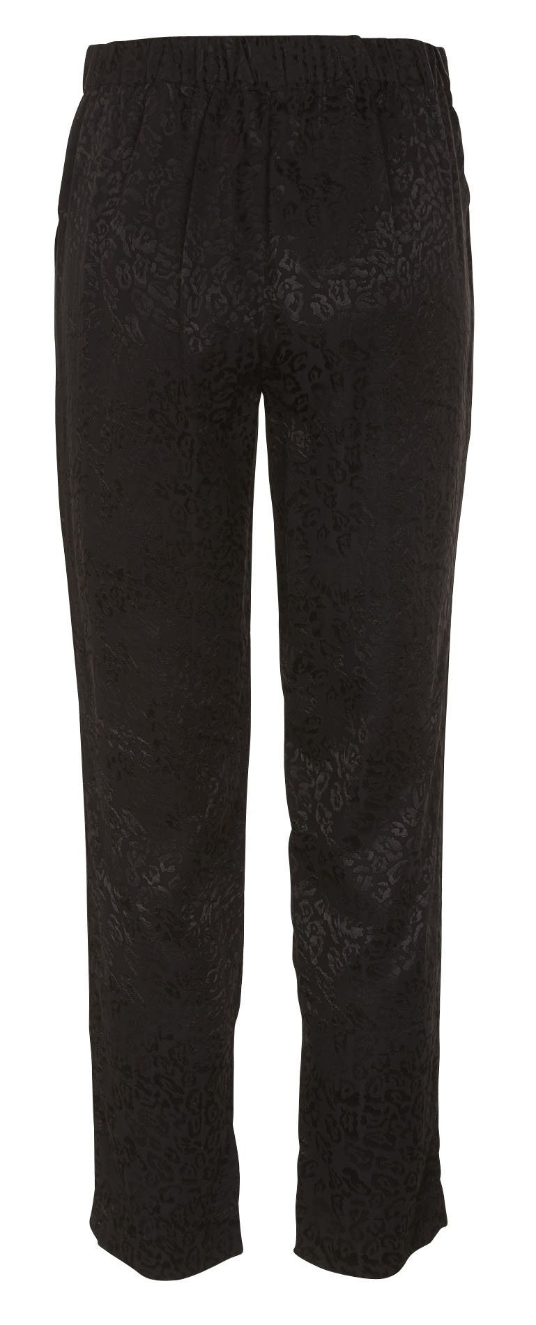 Pacha leopard jacquard carrot trousers SWILDENS Black