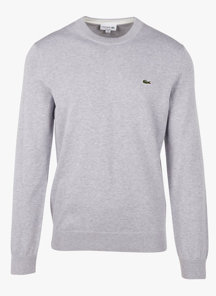 Grey Regular fit round neck cotton sweater