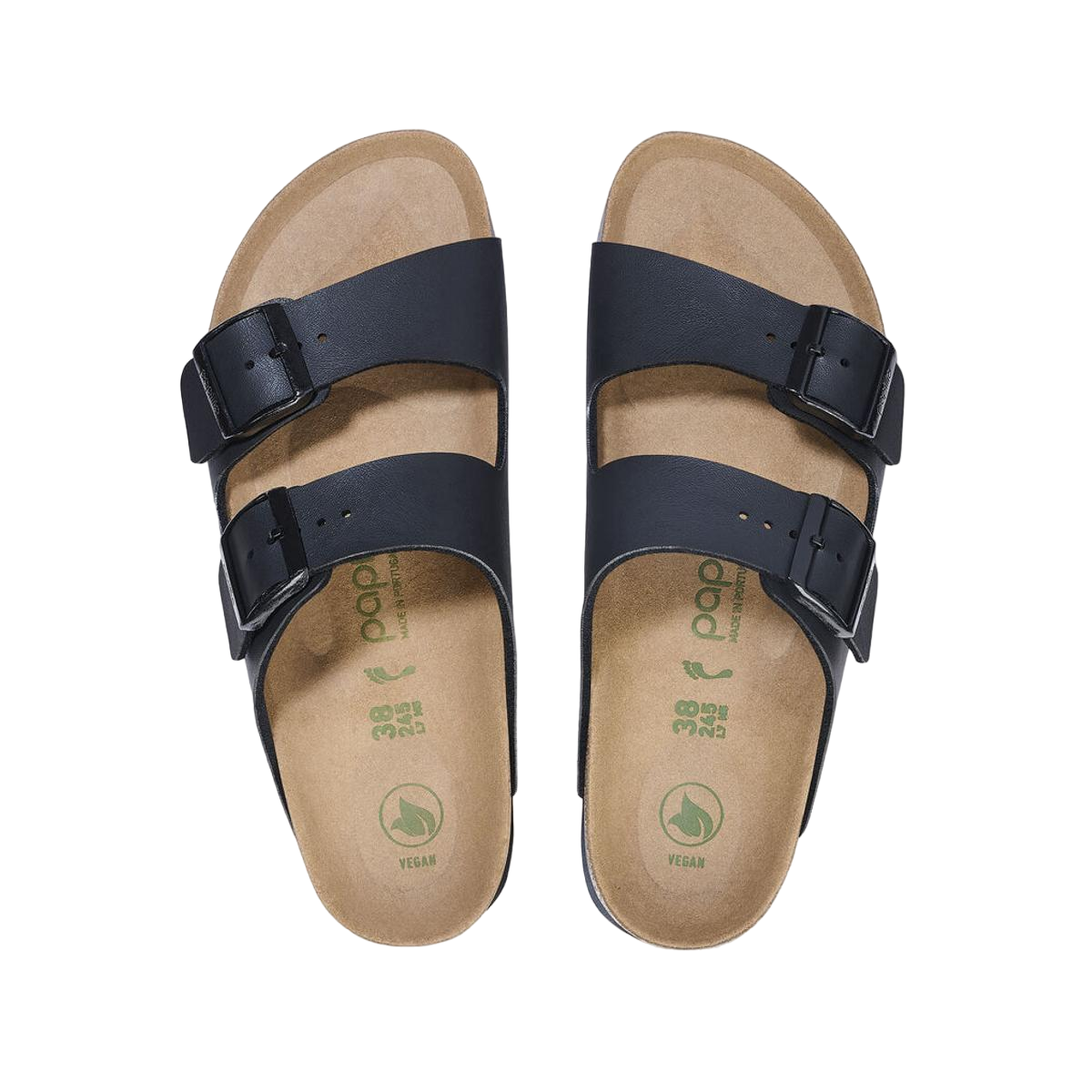 Faux leather sandals BIRKENSTOCK Black