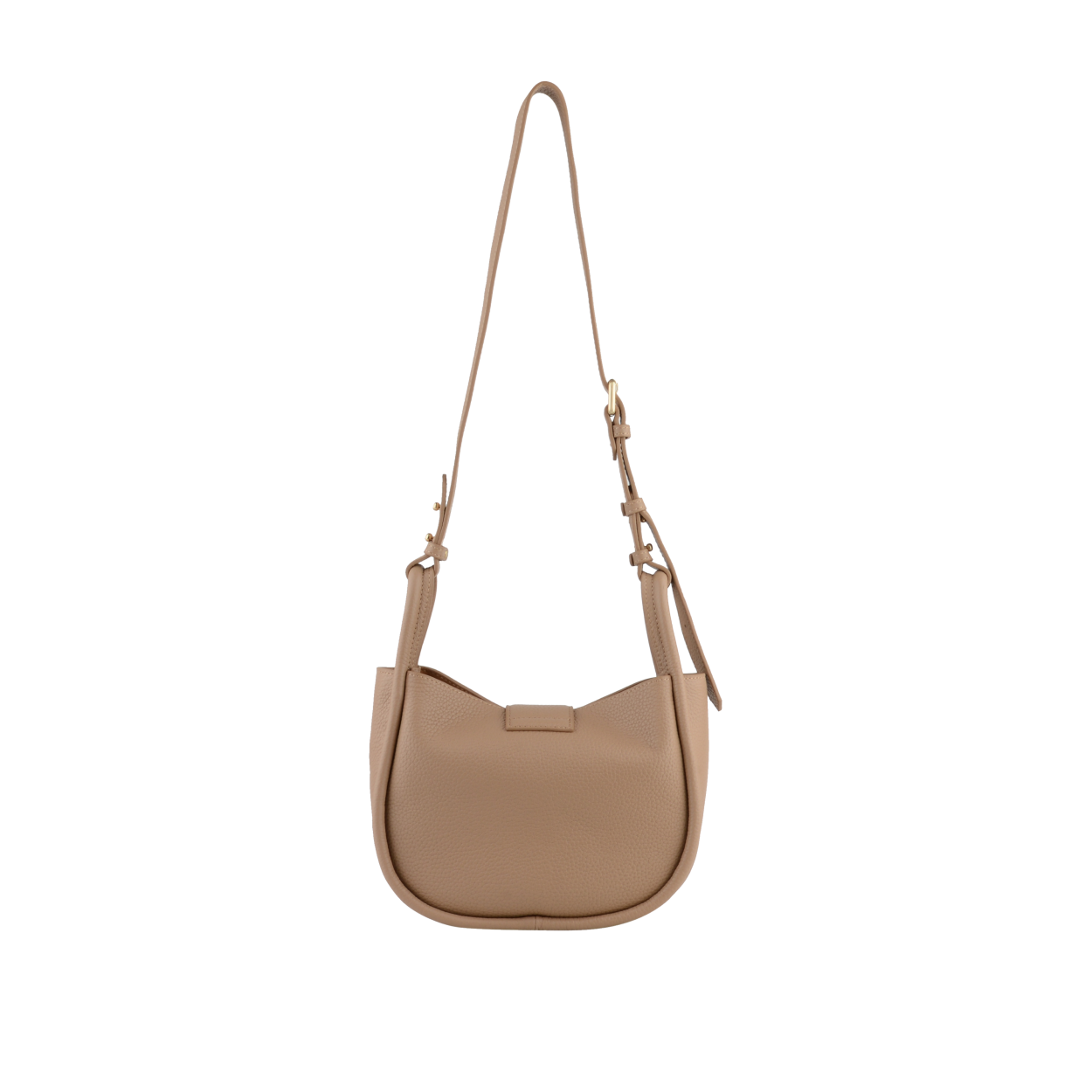 Leather clutch bag POURCHET Brown