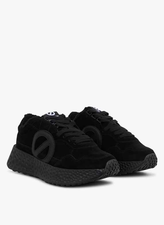 Black suede sneaker wedges sales