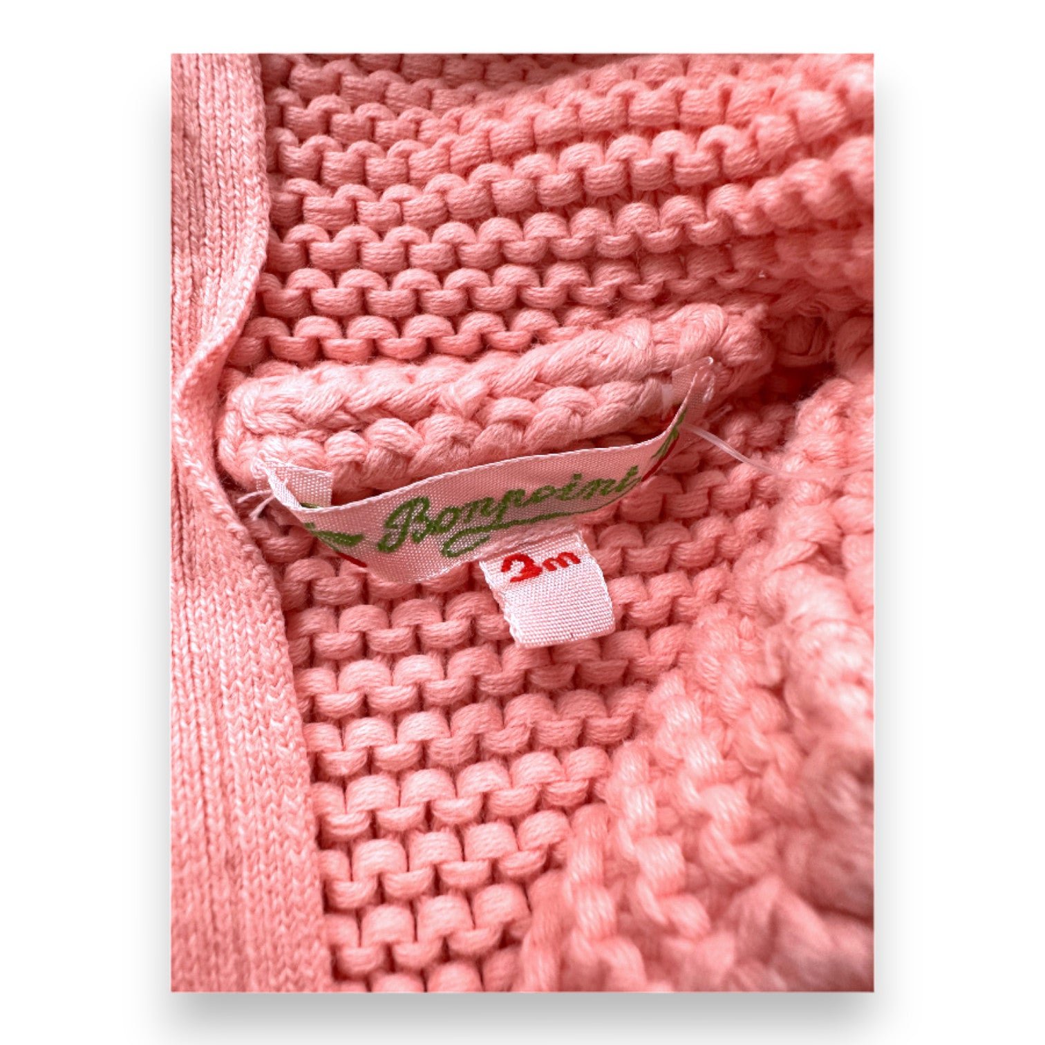 Baby pink sweater - 3 months BONPOINT - Seconde Main Pink