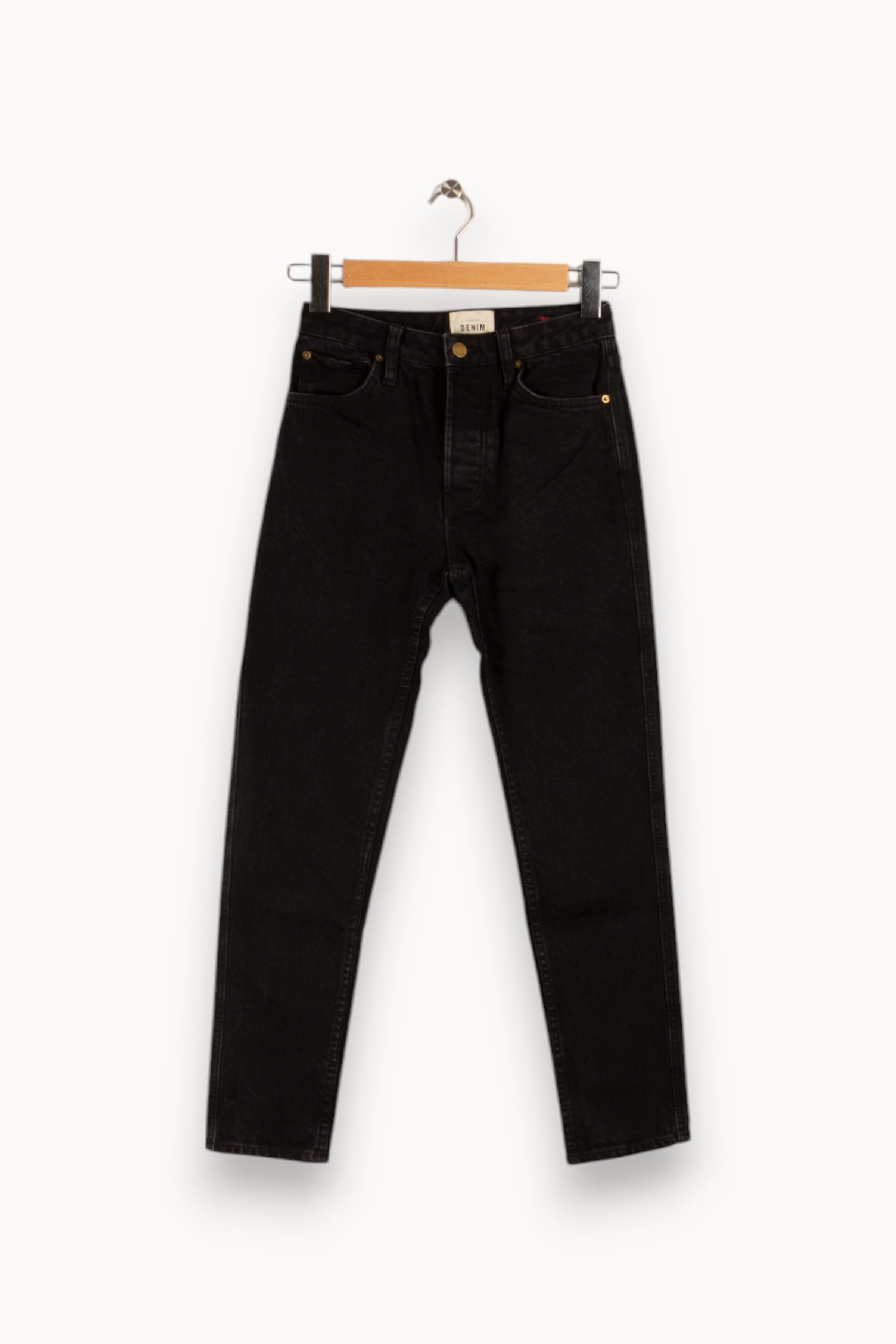 Cropped slim jeans with studs SEZANE - Seconde main Black