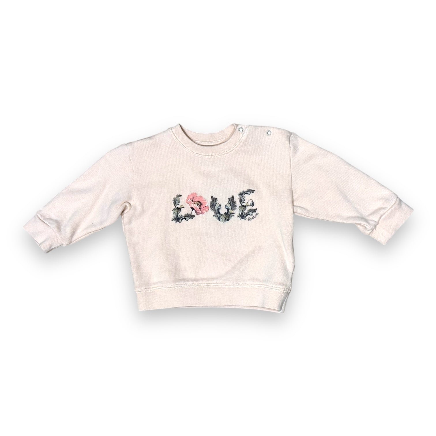 Pink baby sweatshirt - 6 months BONTON - Seconde Main Pink