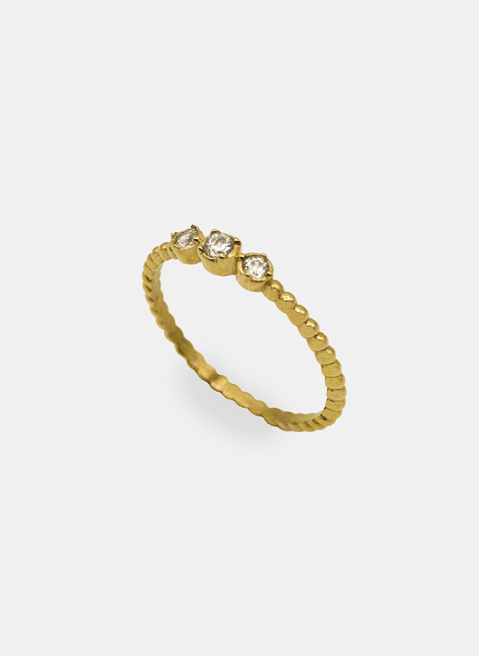 Star-studded fine Sanya ring AEC Paris Golden