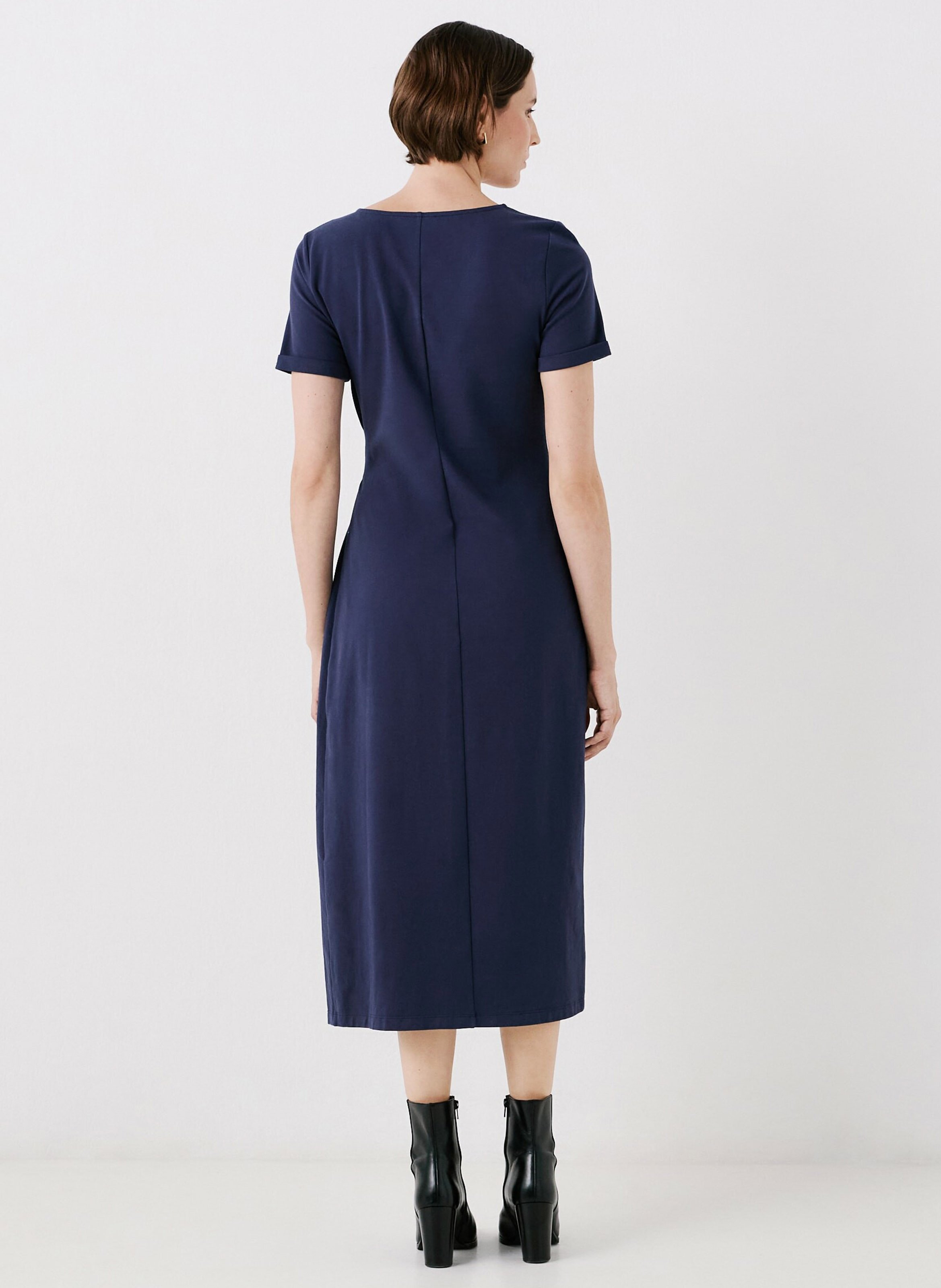 Bleu Marine Robe Femme Caroll Robe Courte Sans Manches Bleue