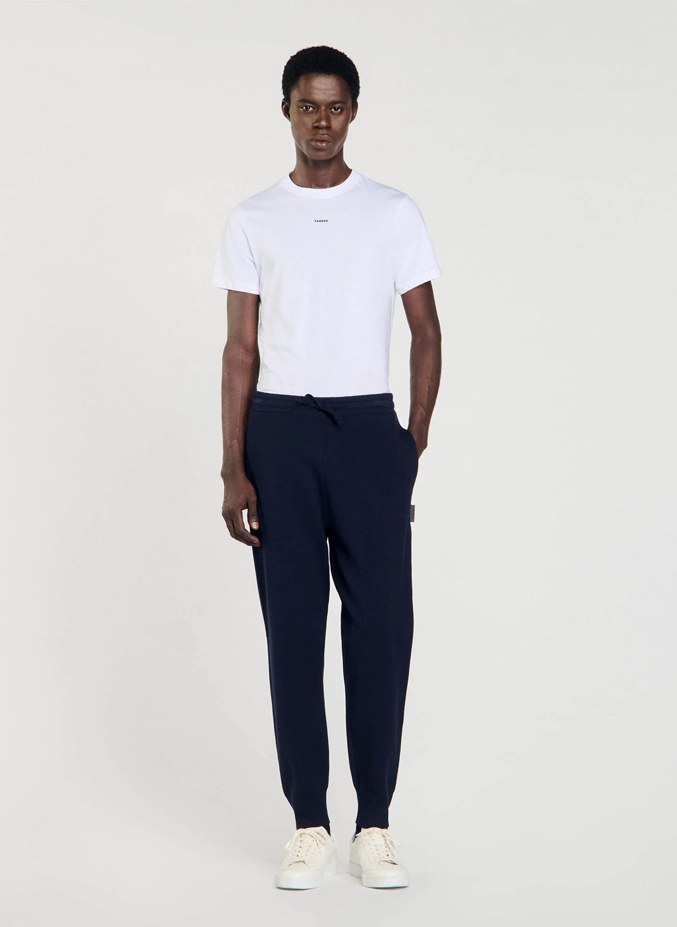 Knit track pants SANDRO Blue