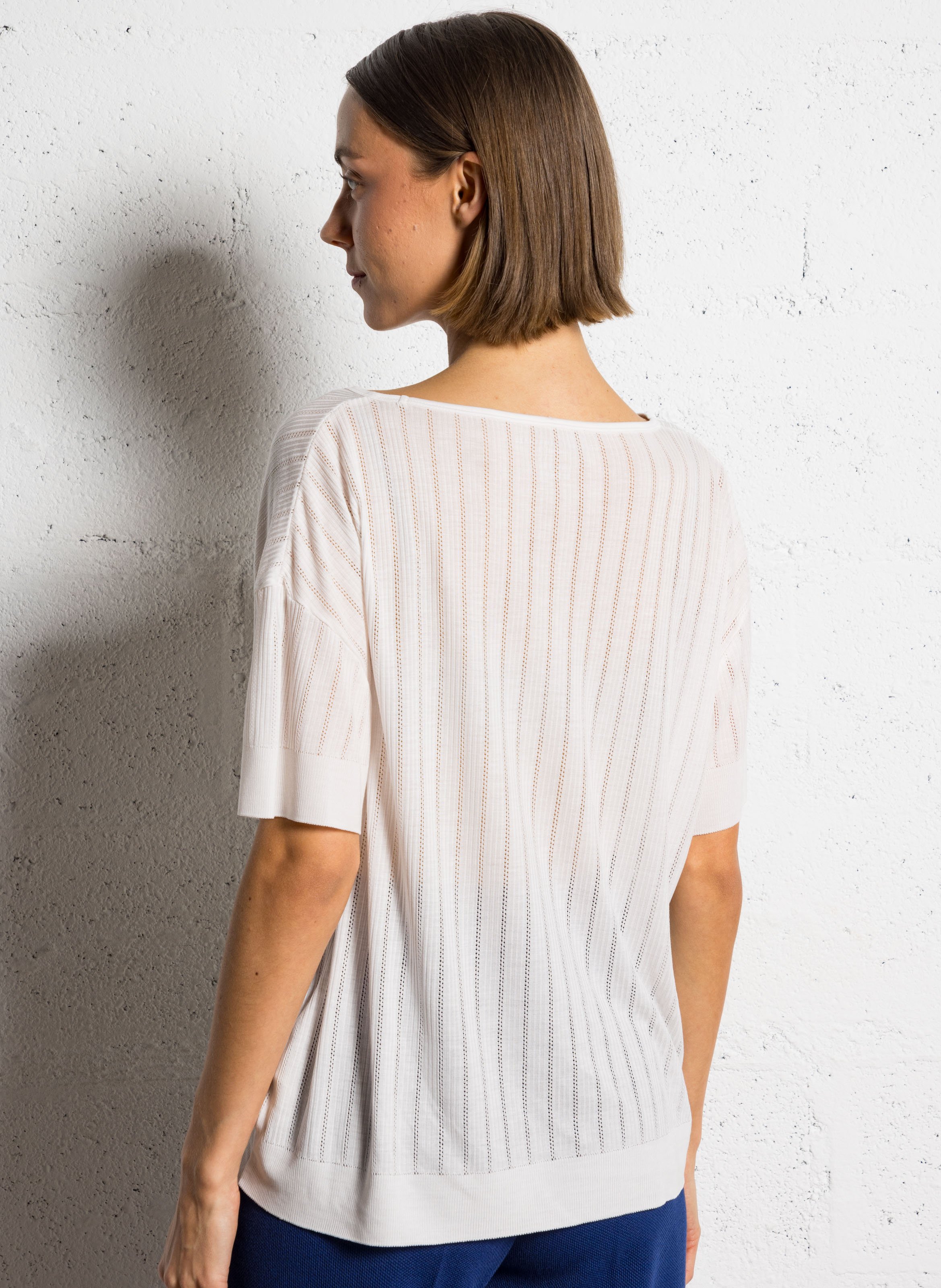 Tee-shirt fluide à manches courtes MAJESTIC FILATURES Beige