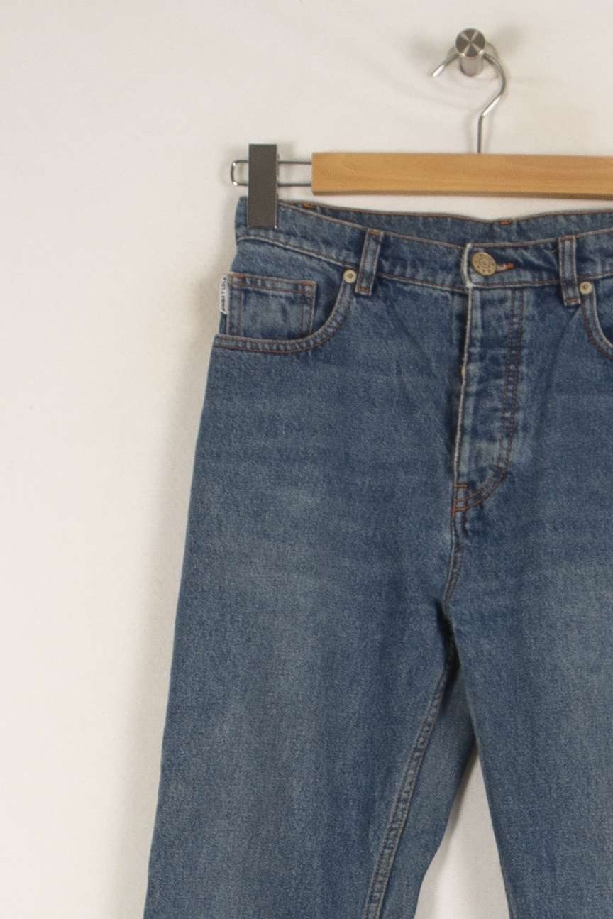 Cropped slim jeans with studs BIMBA Y LOLA - Seconde main Blue