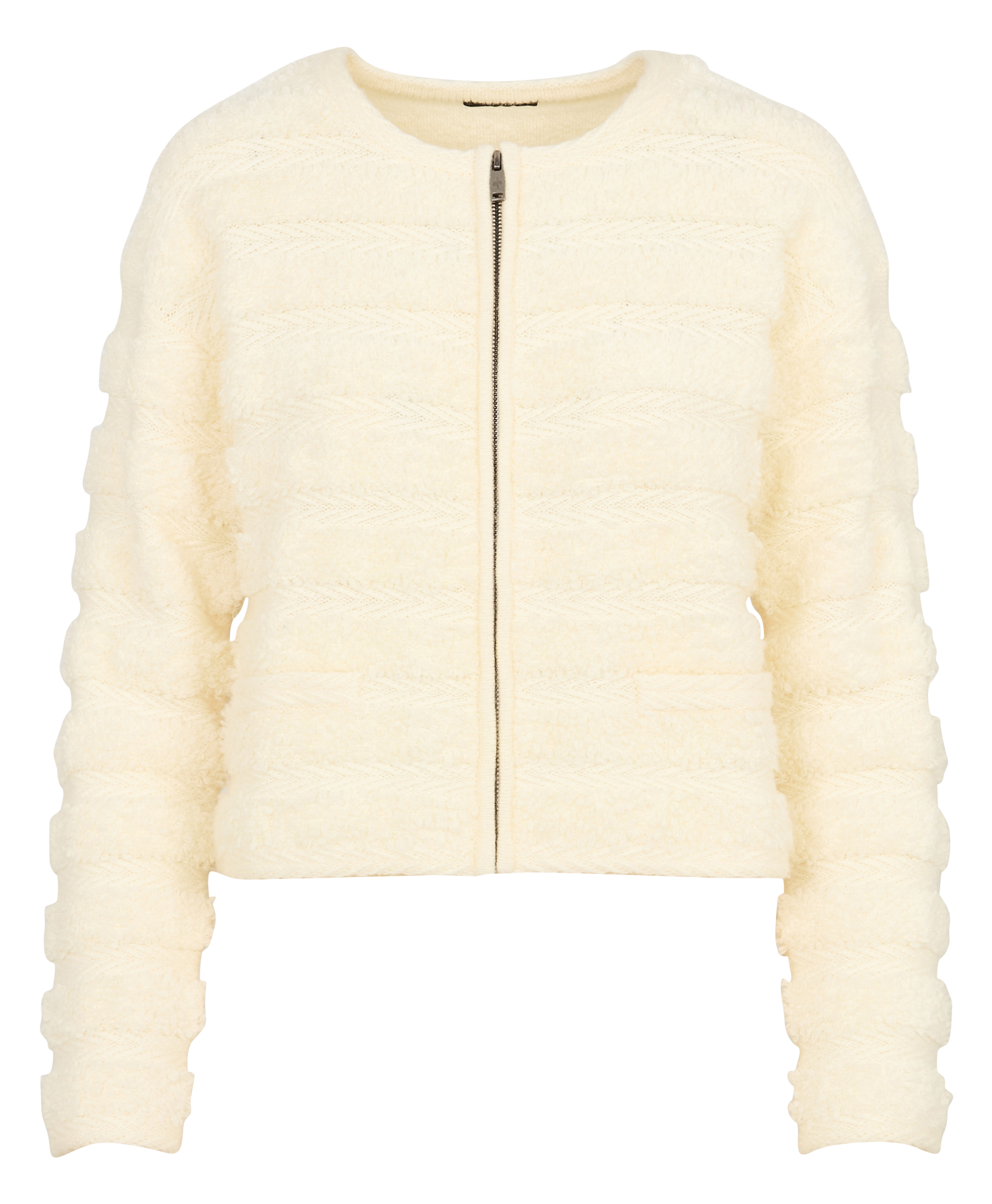 Knitted straight cardigan ONE STEP White