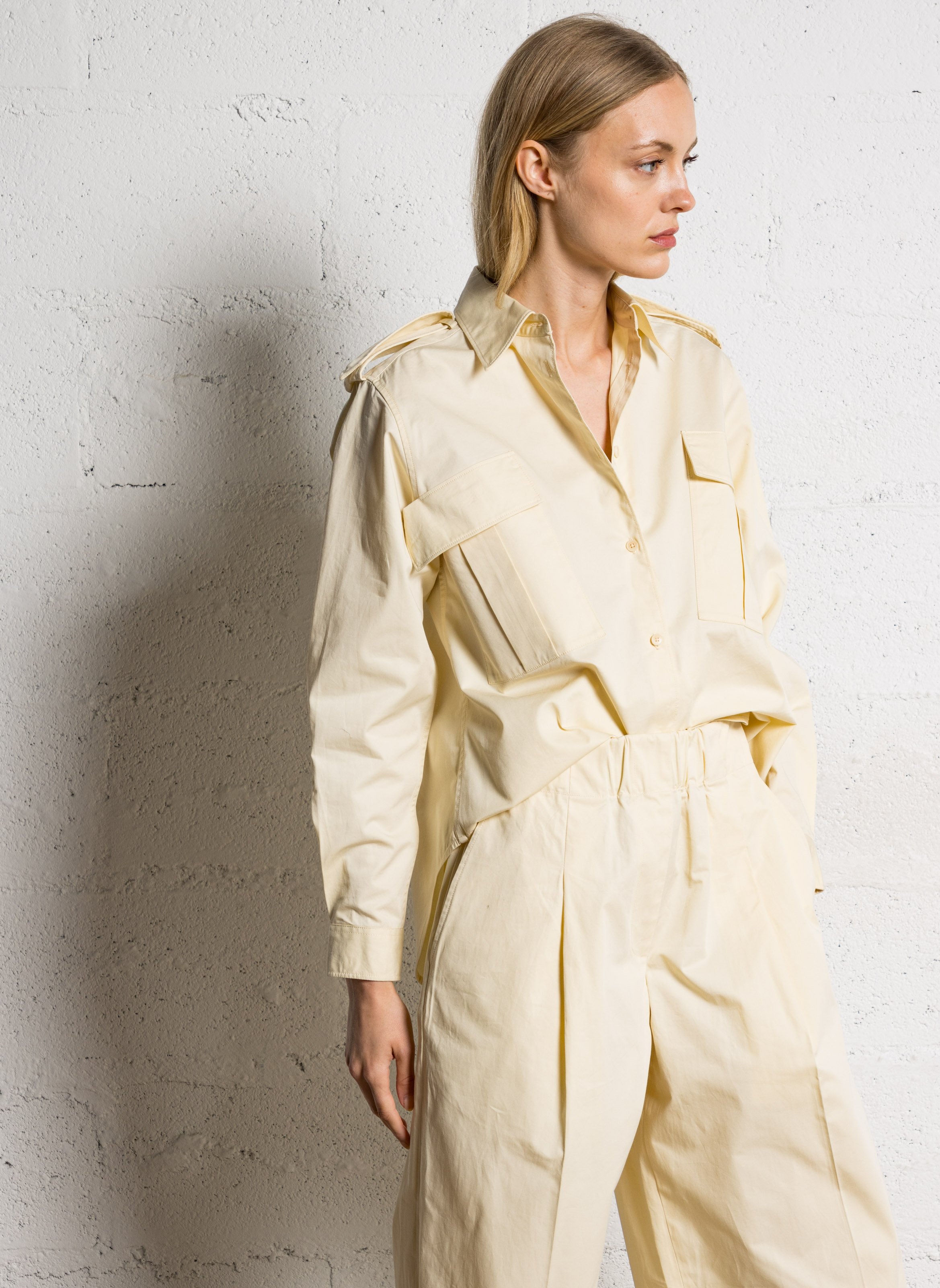 Capri plain oversized shirt LAURENCE BRAS Beige