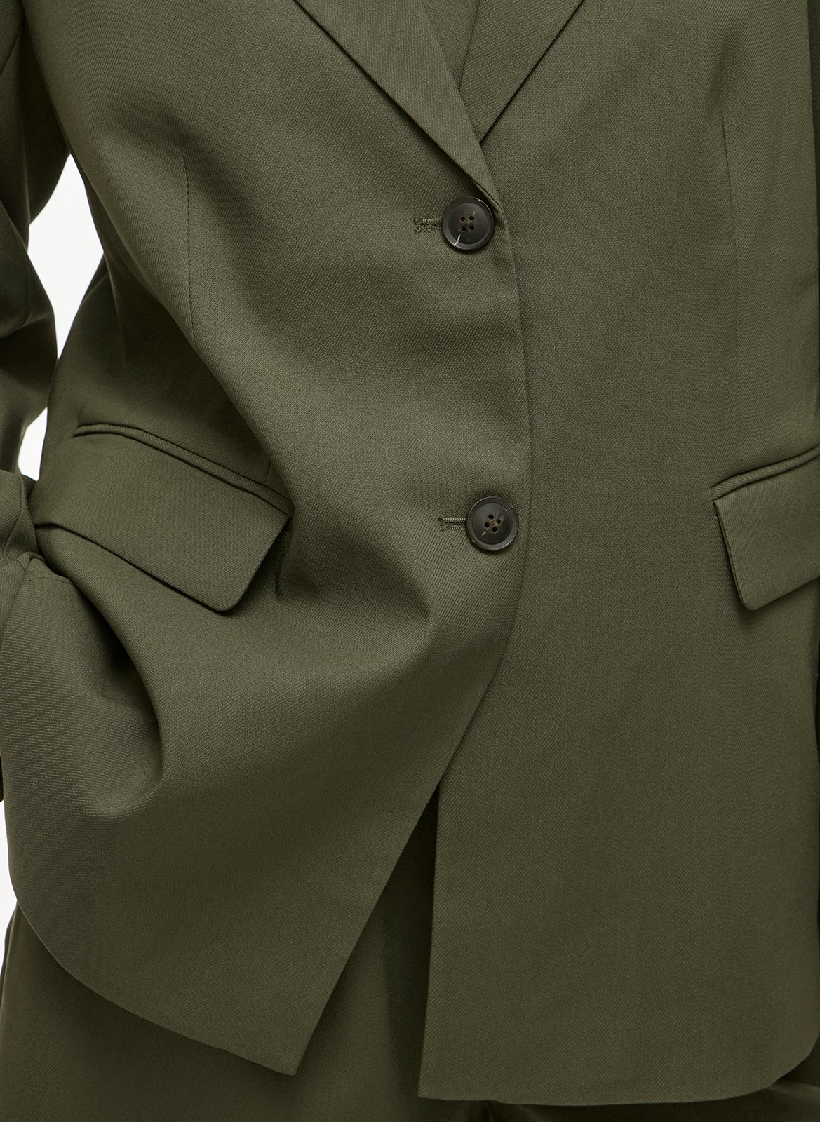 Veste tailleur en fibres recyclées mélangées VILA Vert