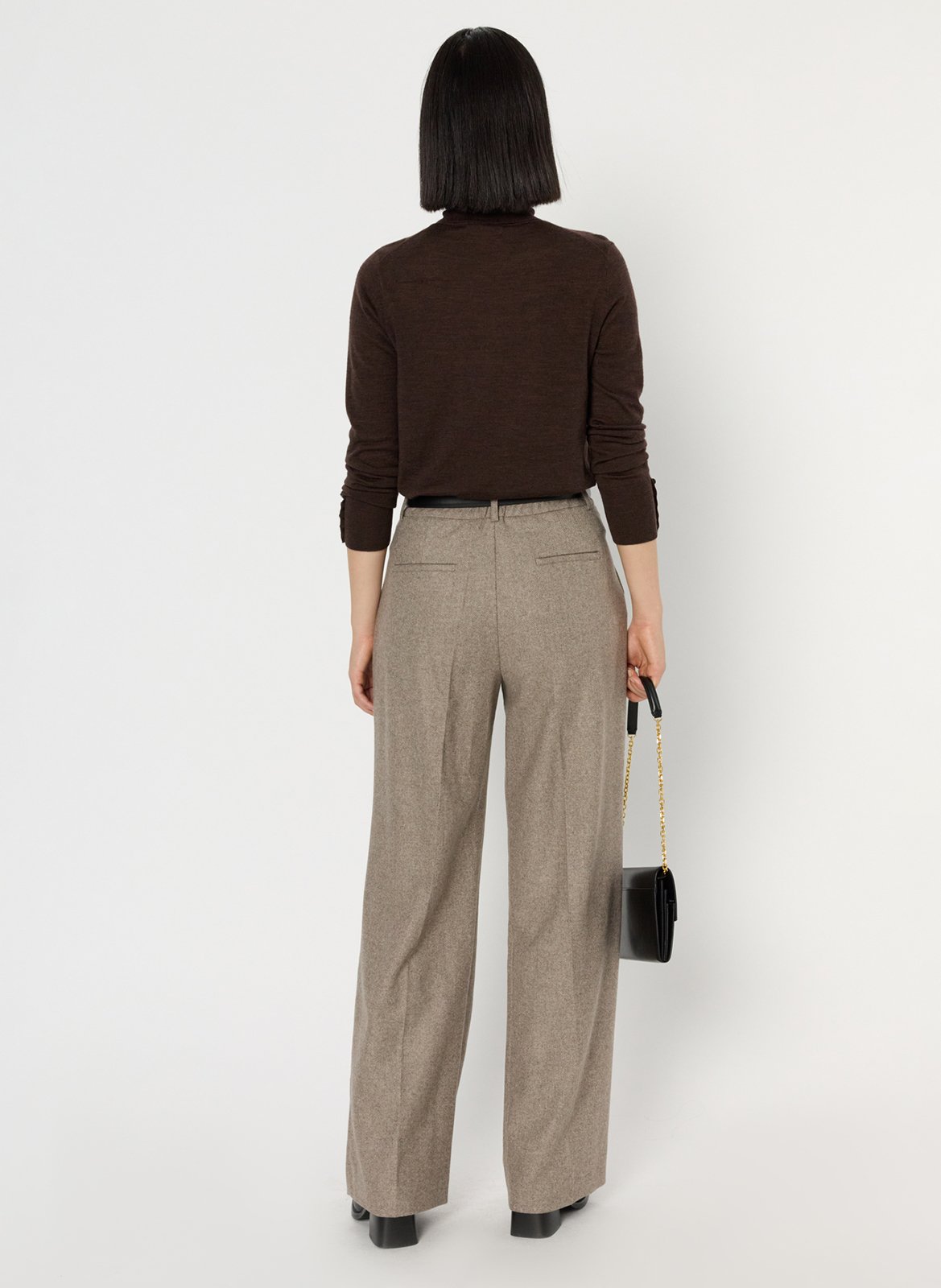 Straight-fit broek van wolmix GERARD DAREL Beige