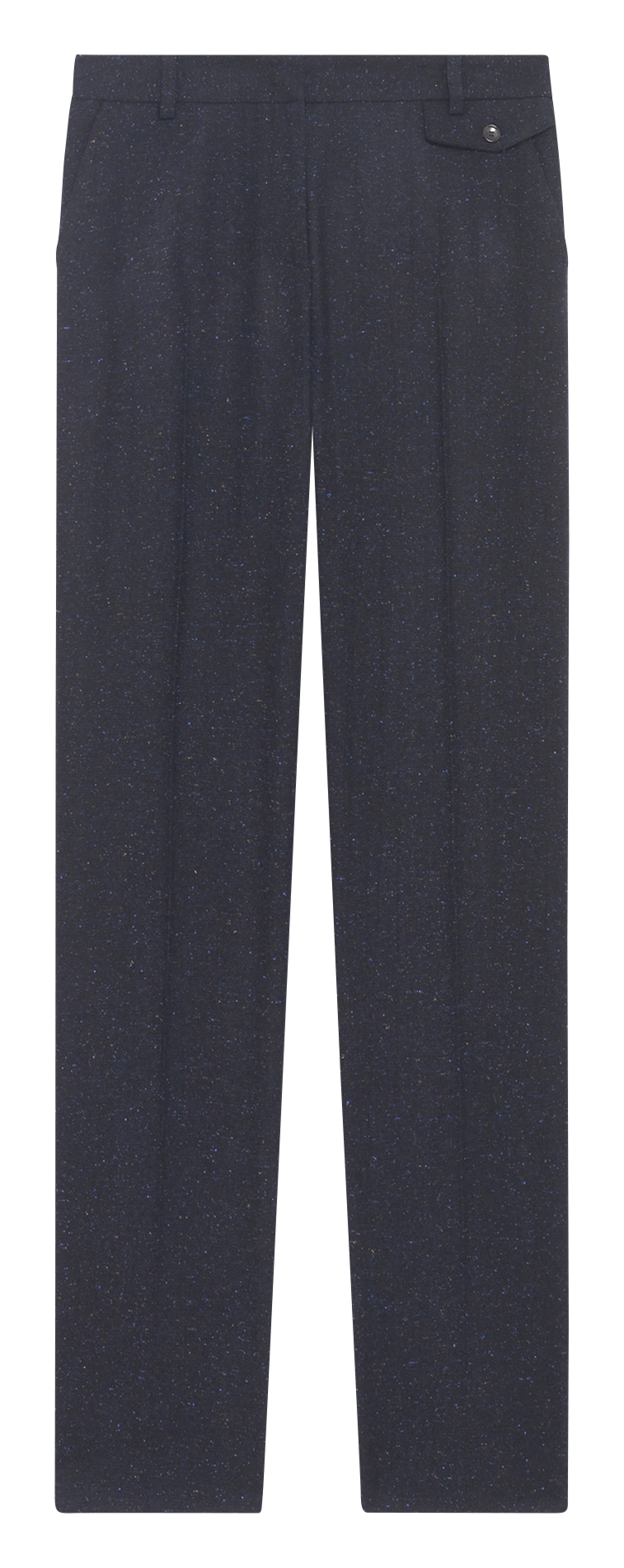 Pantalon droit en laine mélangée PABLO Bleu