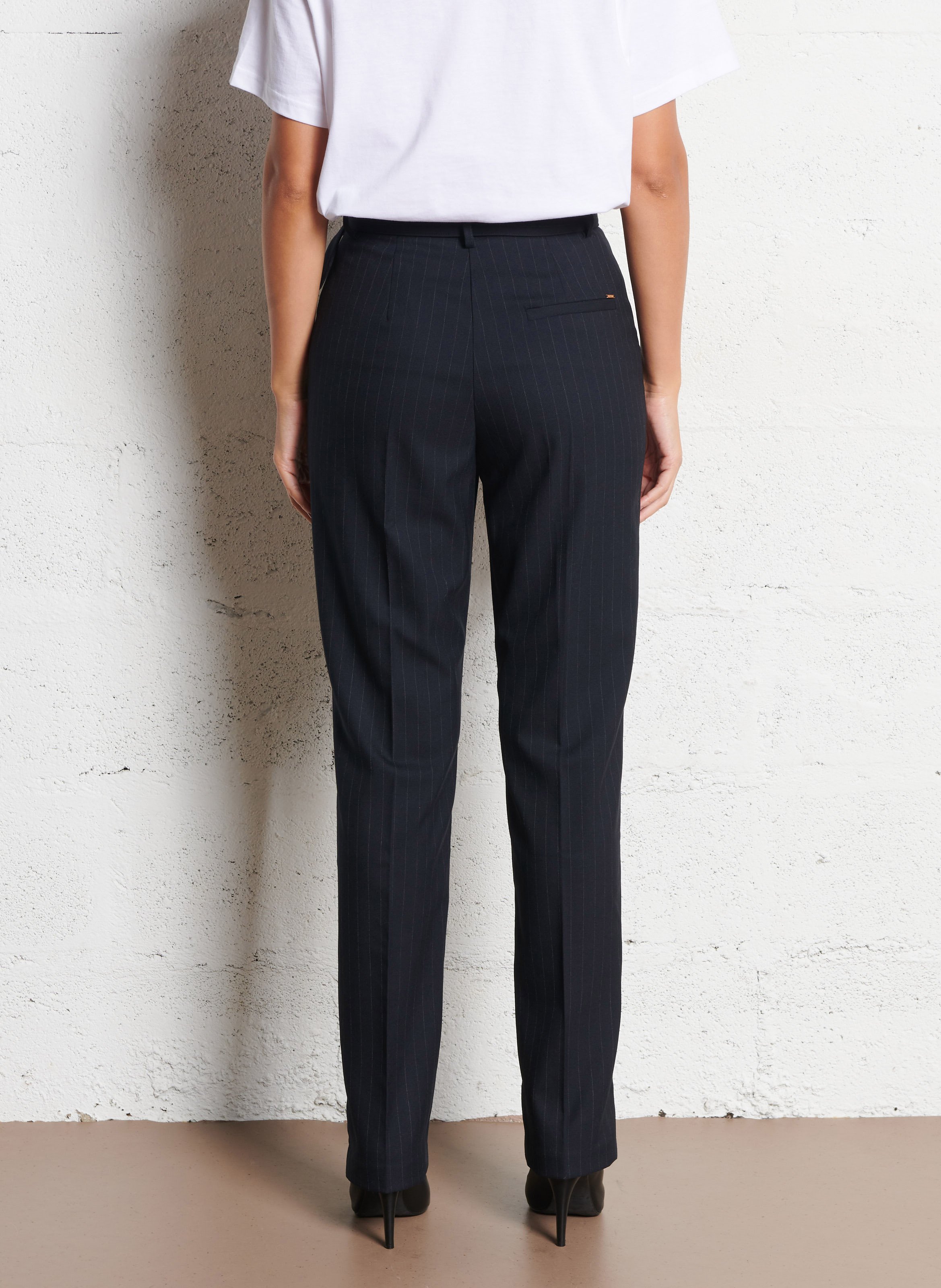 Striped tailored trousers IKKS Blue