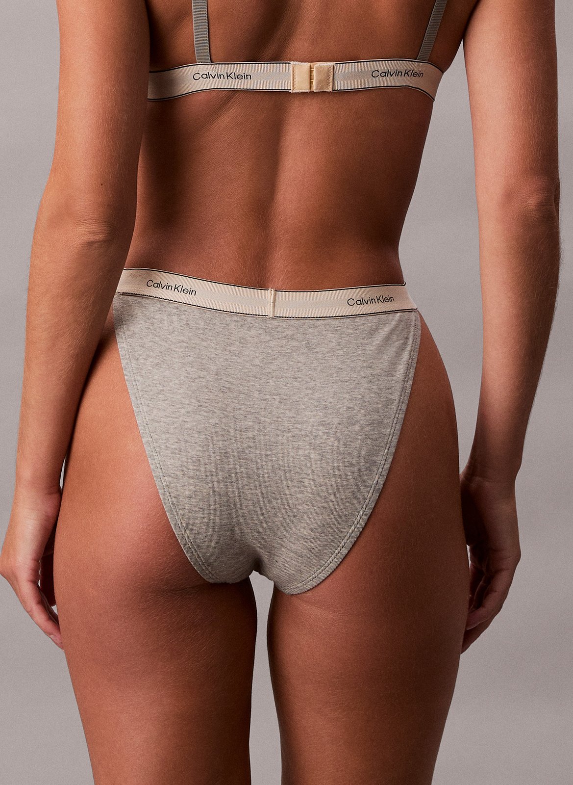 Tanga en coton mélangé CALVIN KLEIN UNDERWEAR Gris
