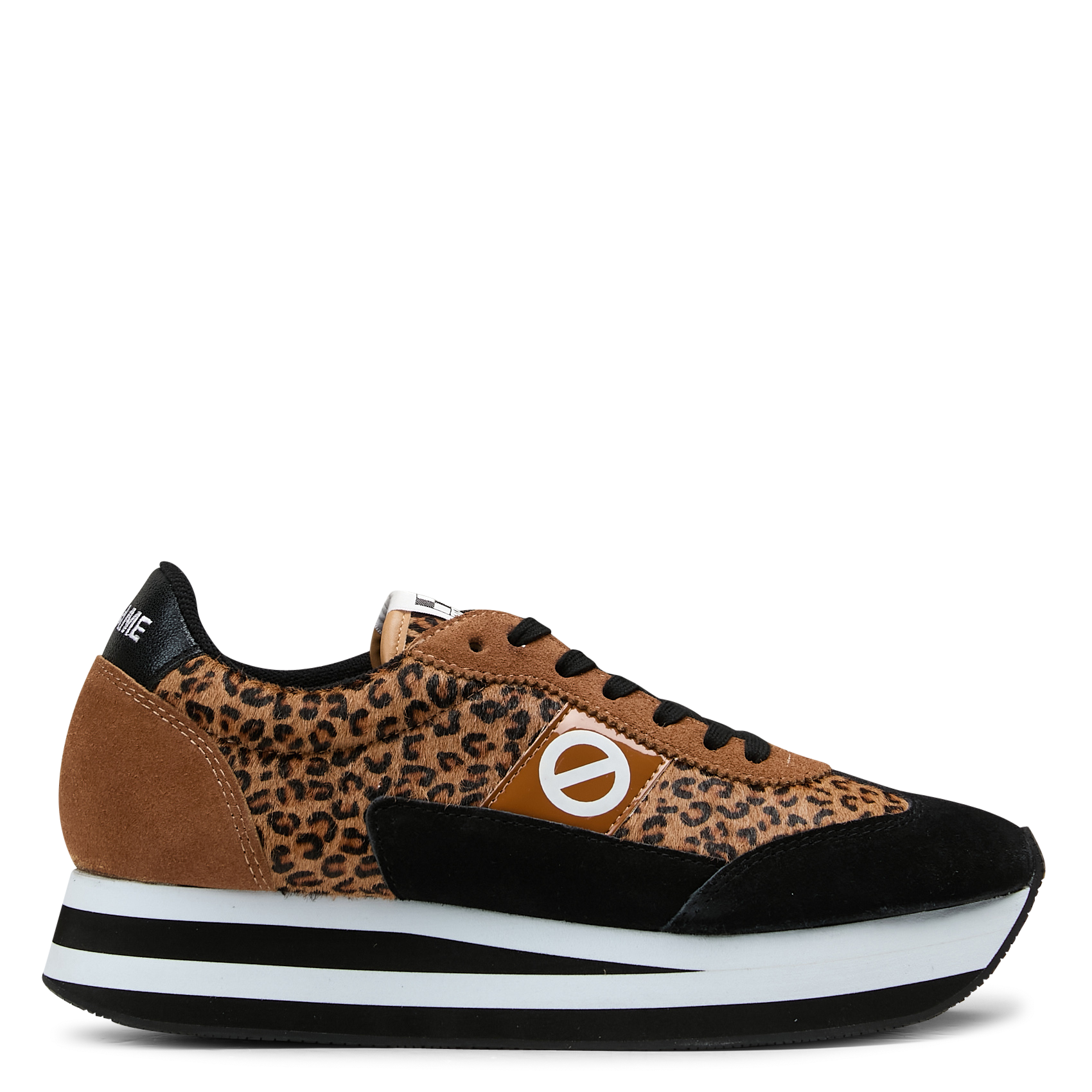 Zapatillas de deporte bajas de mezcla de piel estampadas NO NAME Marron