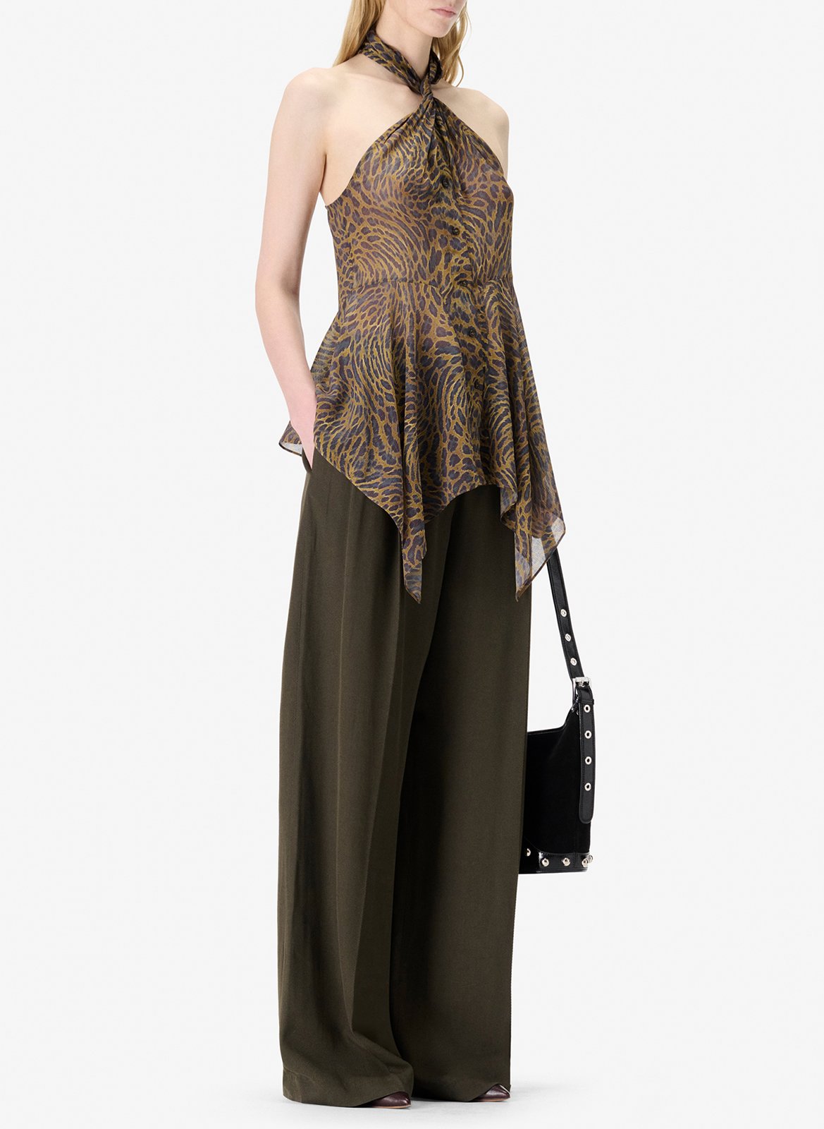 Pantalon large unie à pinces IRO Vert