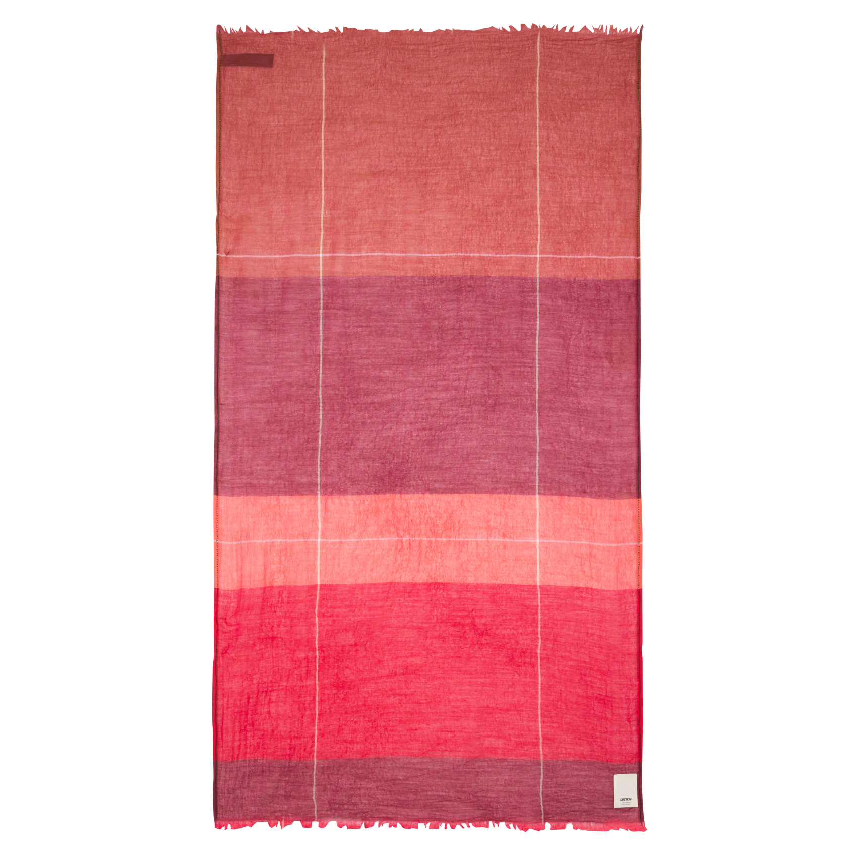 Wool and linen scarf IKKS Red