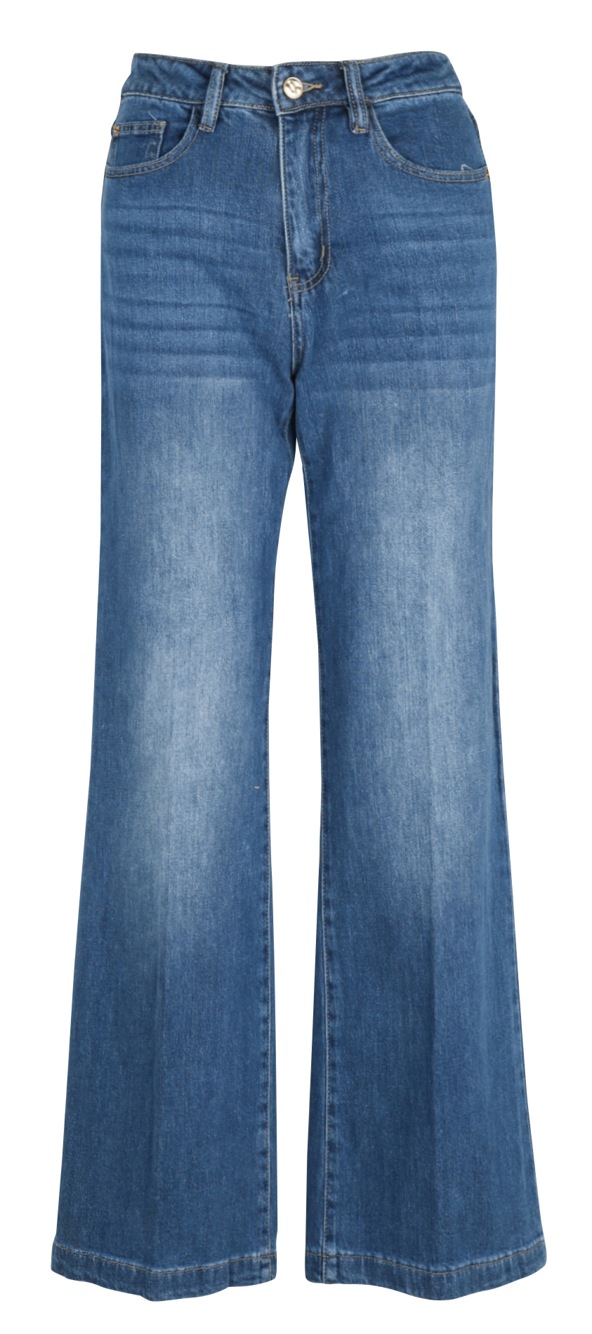 Cotton-blend straight jeans KOOKAI Blue
