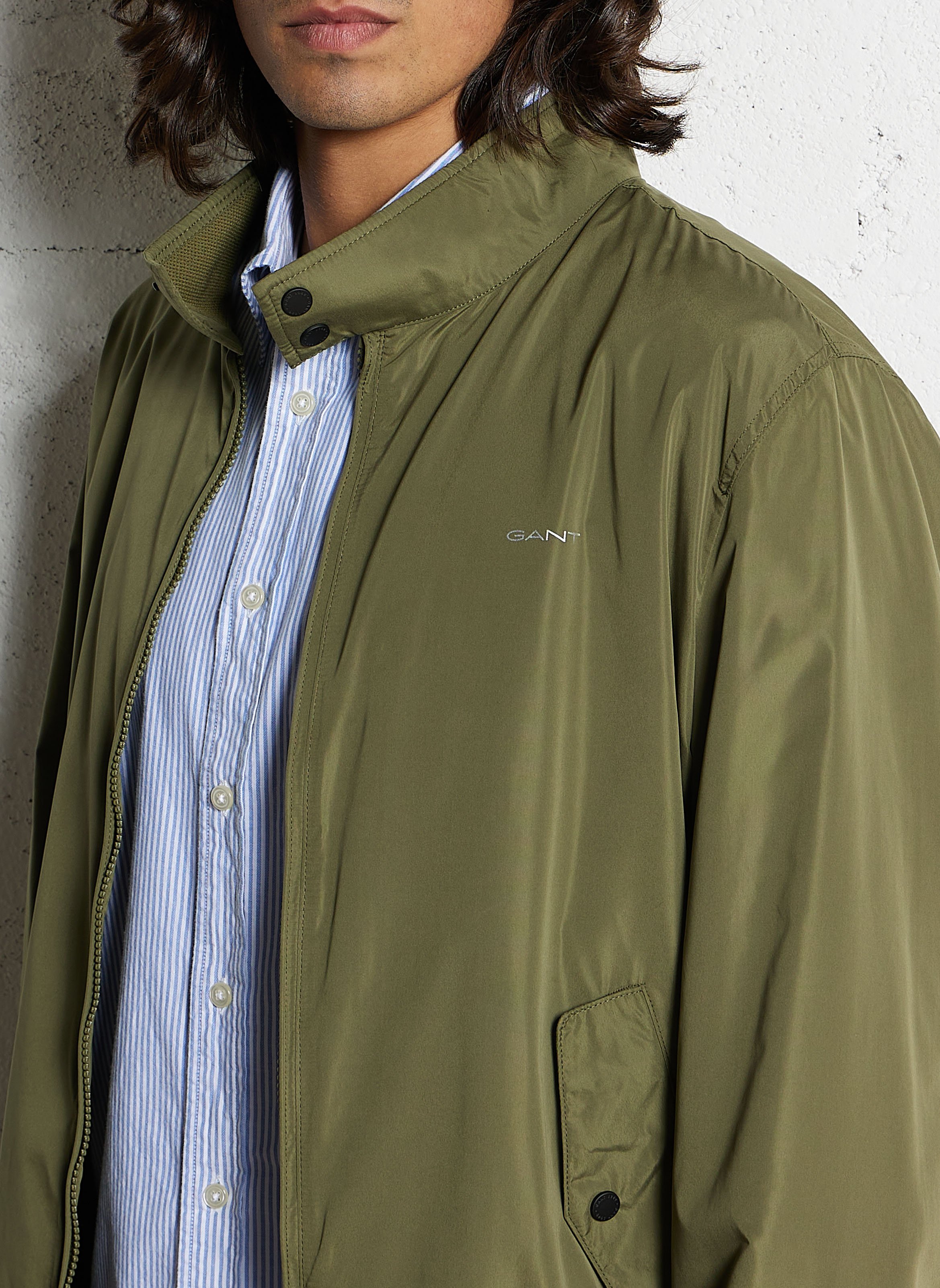 Blouson droit col montant GANT Vert