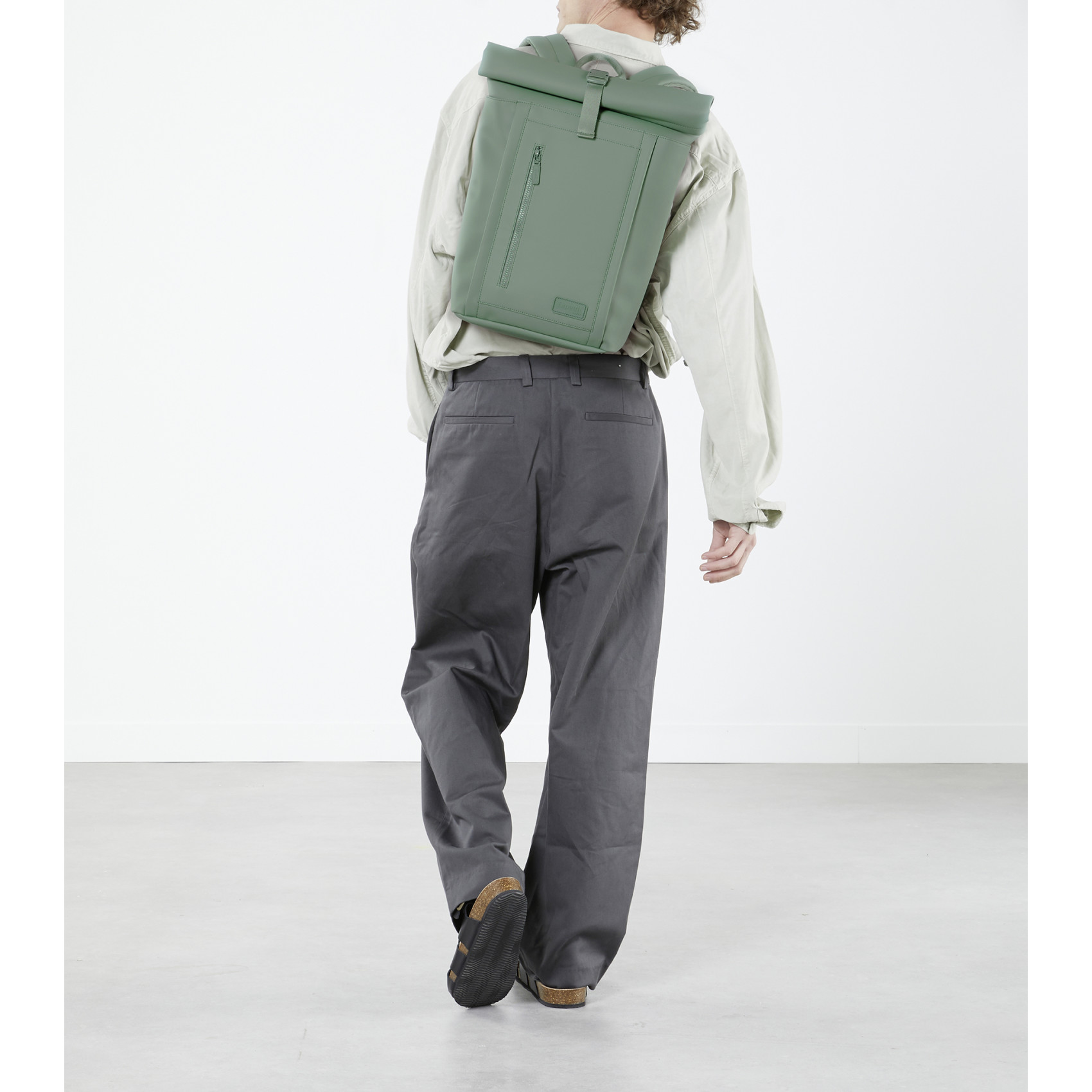 Lost in Berlin Small Rolltop Backpack LIPAULT Green