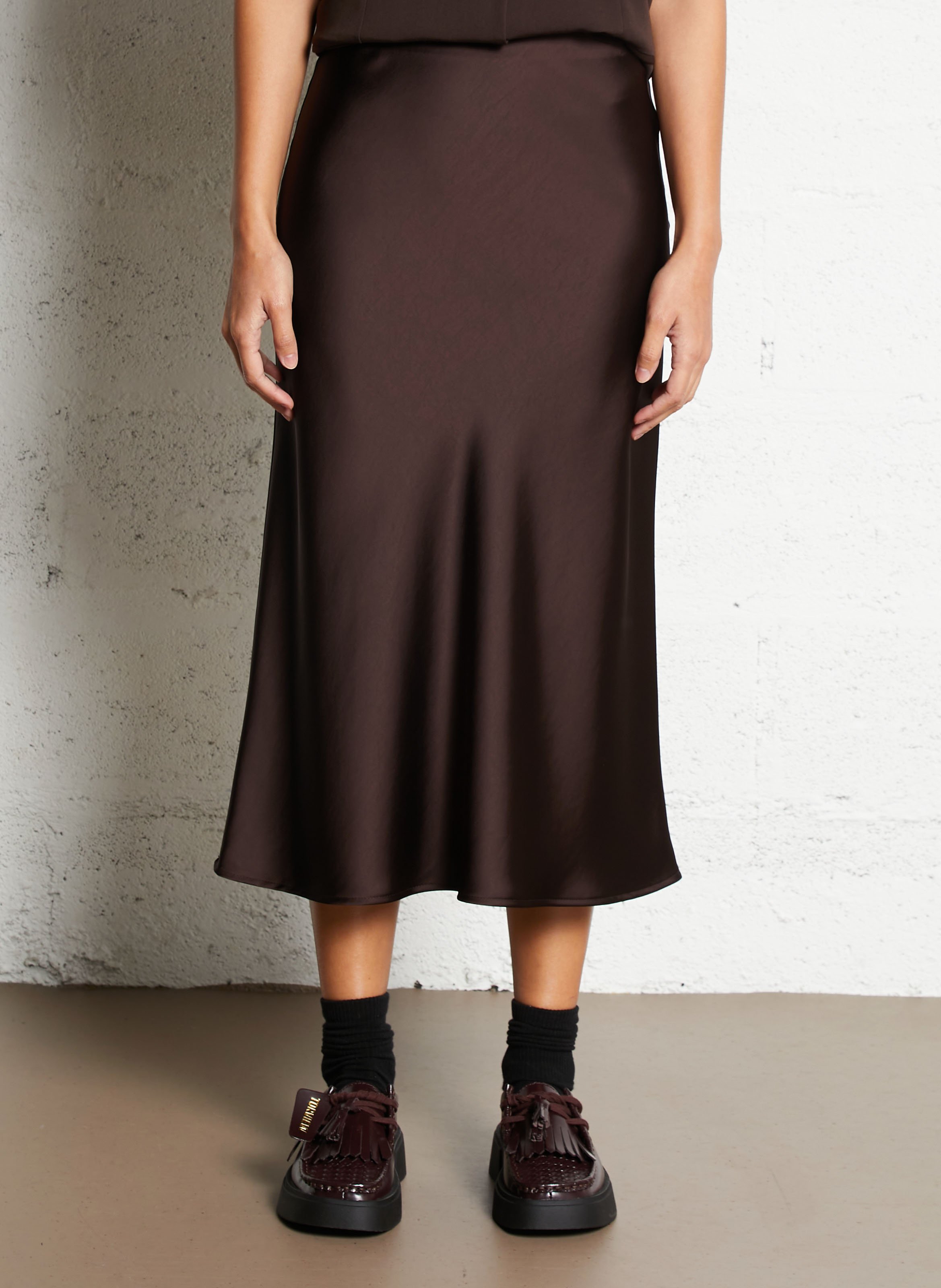 Einfarber ausgestellter Satinrock IMPERIAL