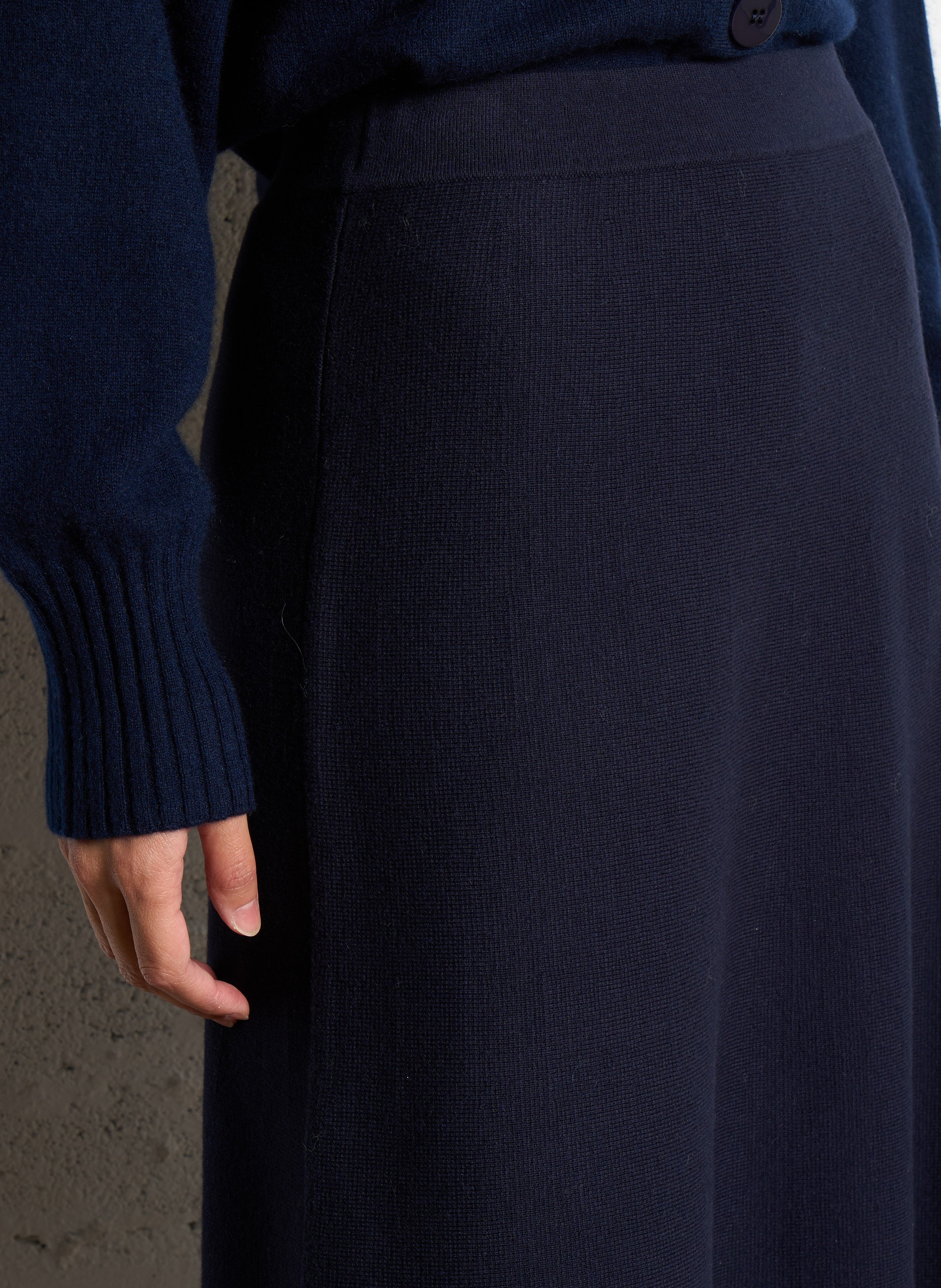 Jupe midi évasée en coton mélangé SUD EXPRESS Bleu