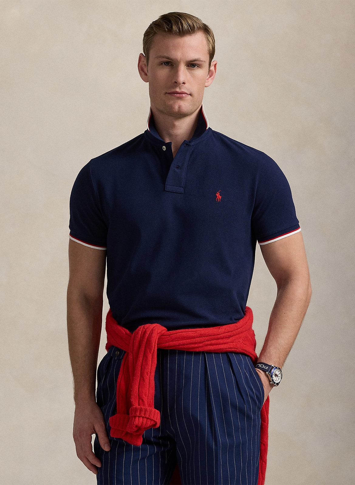 Polo slim-fit en coton POLO RALPH LAUREN Bleu