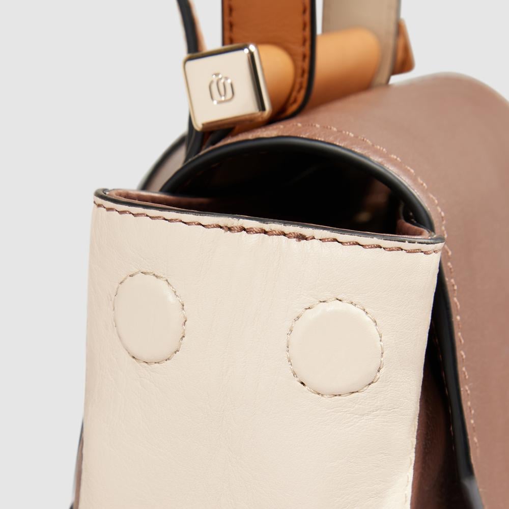 Women's backpack for iPad® mini with RFID protection PIQUADRO Brown