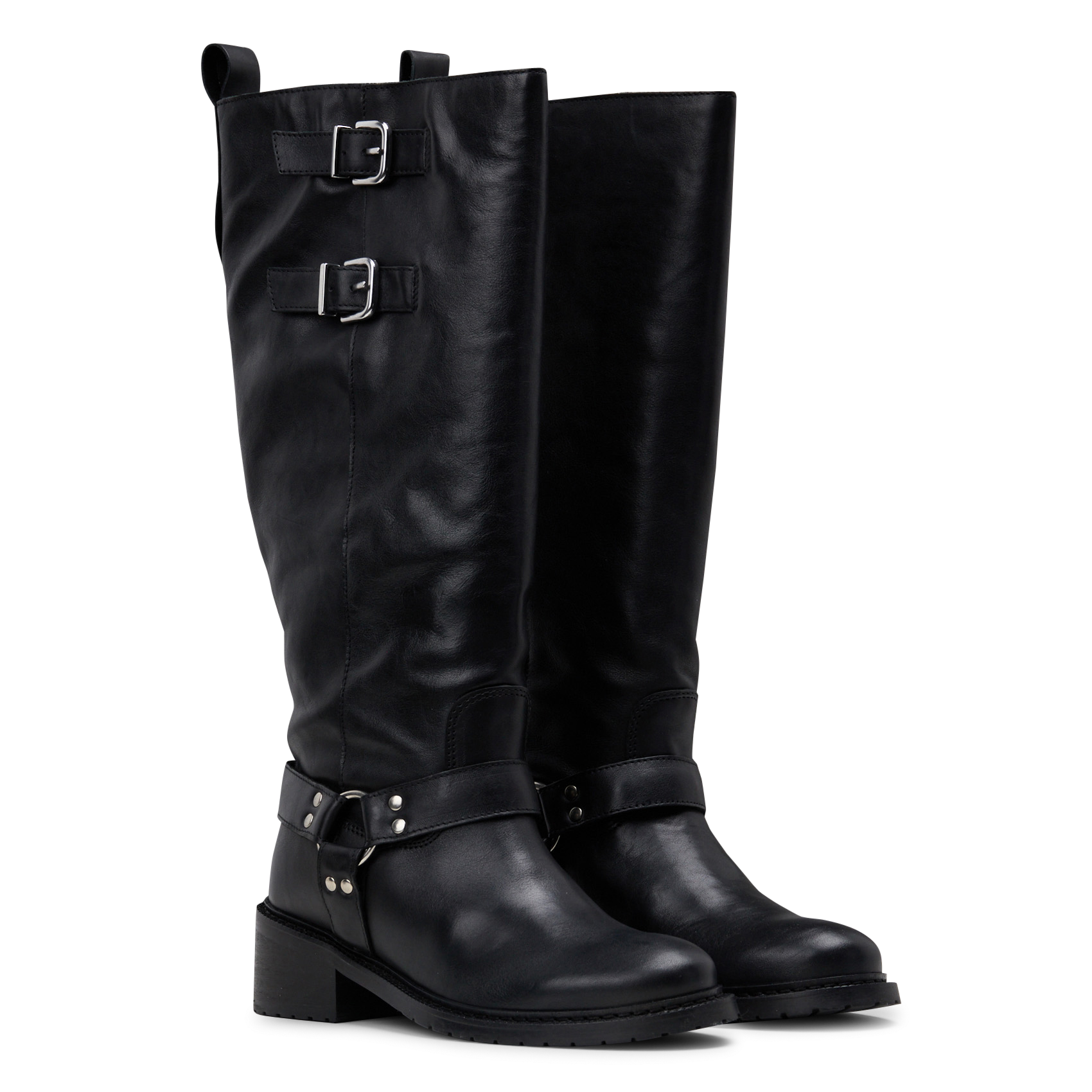 Bottes en cuir IKKS Noir