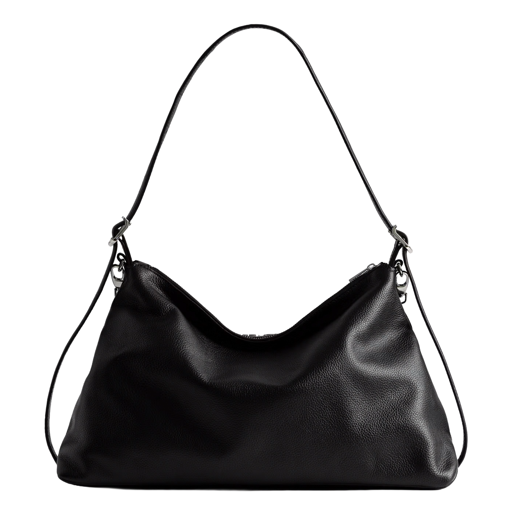 Grained leather shoulder bag ZADIG&VOLTAIRE White