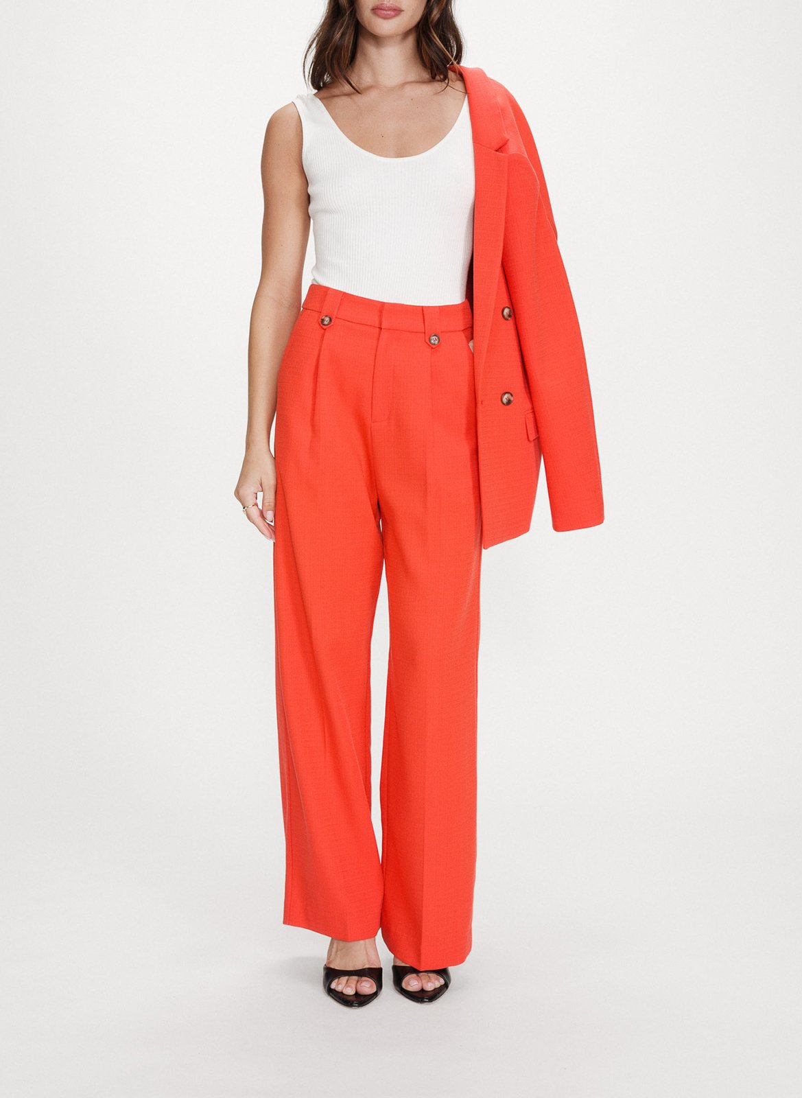 Rechte pantalon in effen kleur GRACE ET MILA Rood