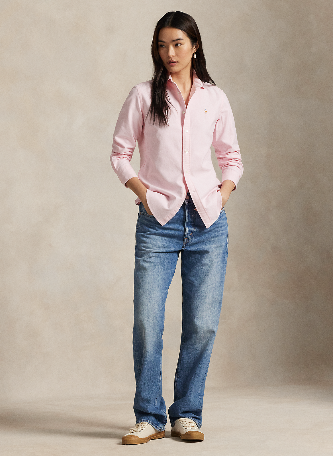 Blouse met klassieke kraag POLO RALPH LAUREN Roze