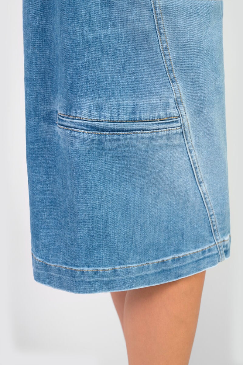 Bermuda pantacourt en jeans LE TEMPS DES CERISES Bleu