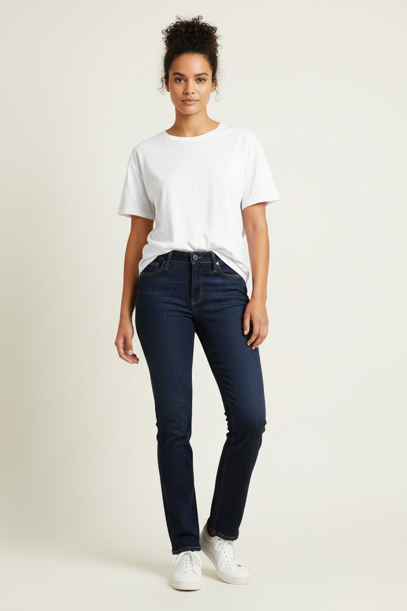 Cropped slim jeans with studs LEVI'S - Seconde main Blue