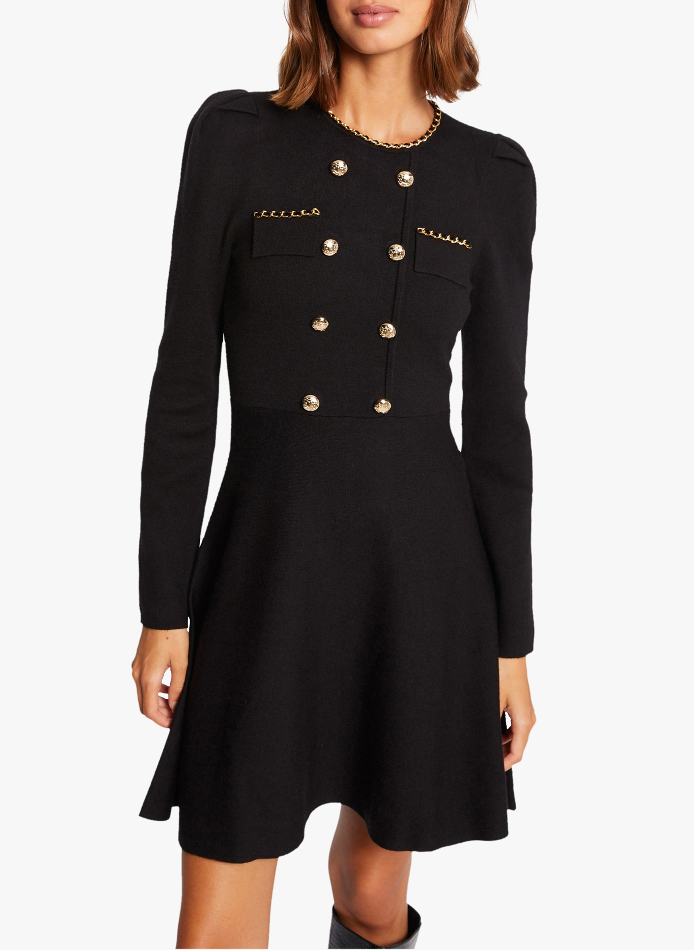 Robe courte col rond  MORGAN Noir