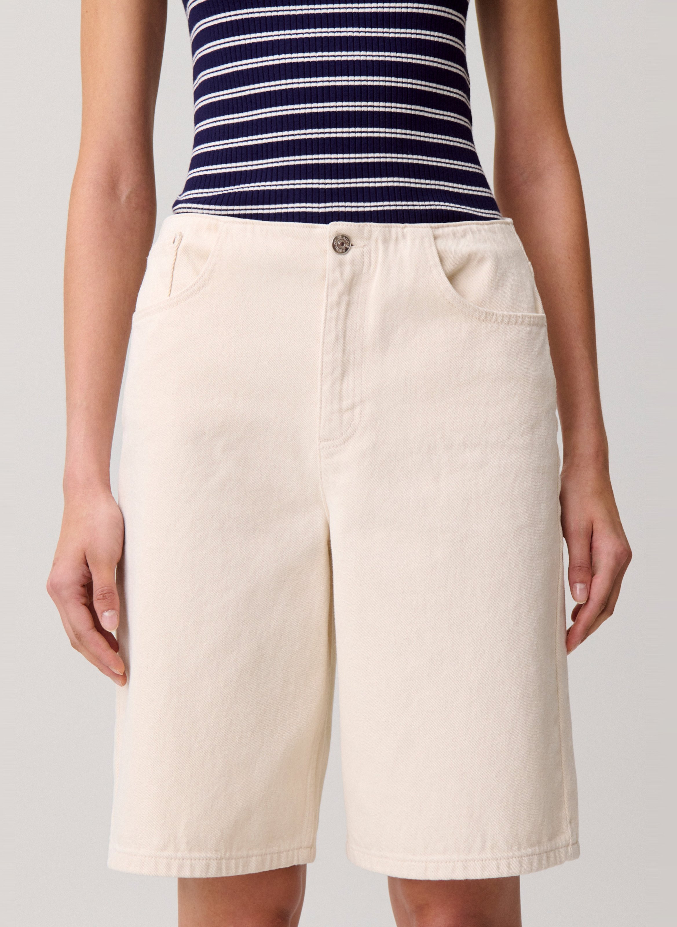 Bermudas de algodón CLAUDIE PIERLOT Beige