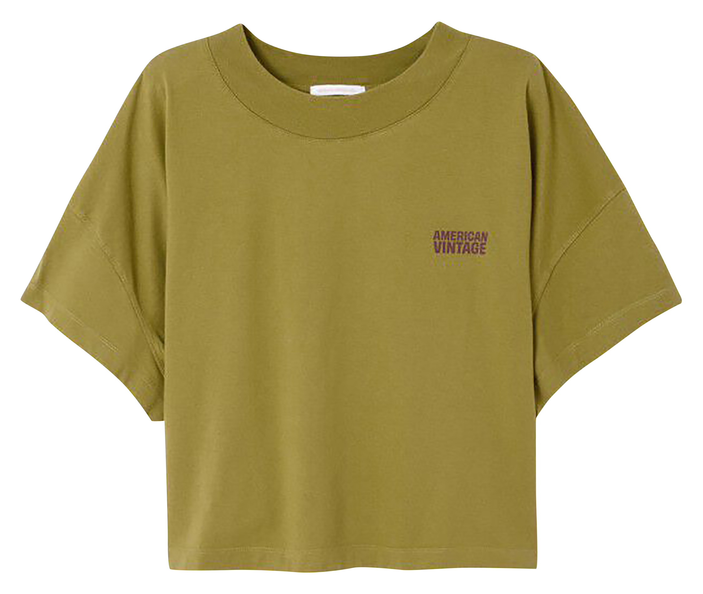 Oversize-T-Shirt aus Baumwolle mit Rundhalsausschnitt AMERICAN VINTAGE Grun