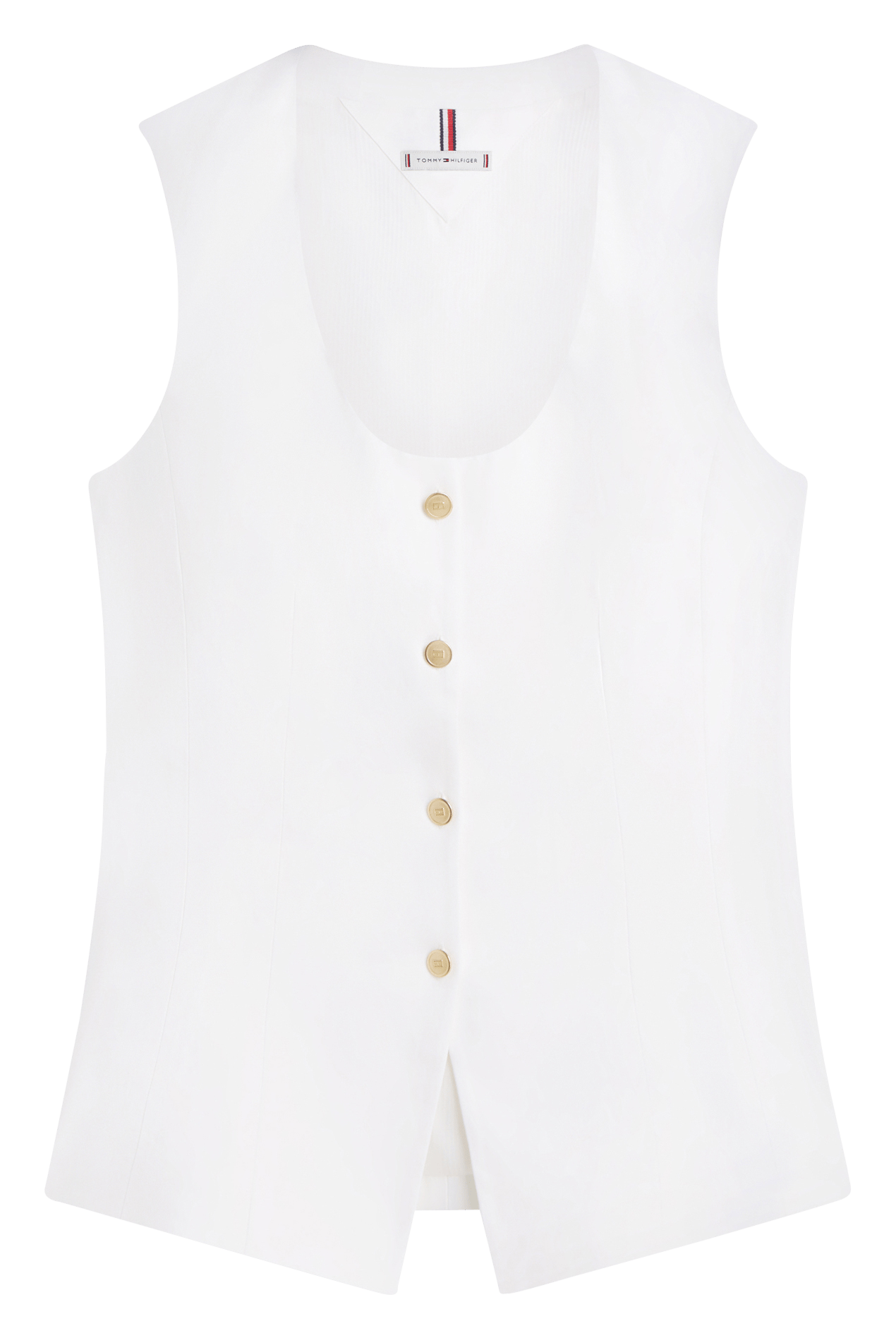 Gilet sans manches droit TOMMY HILFIGER Blanc