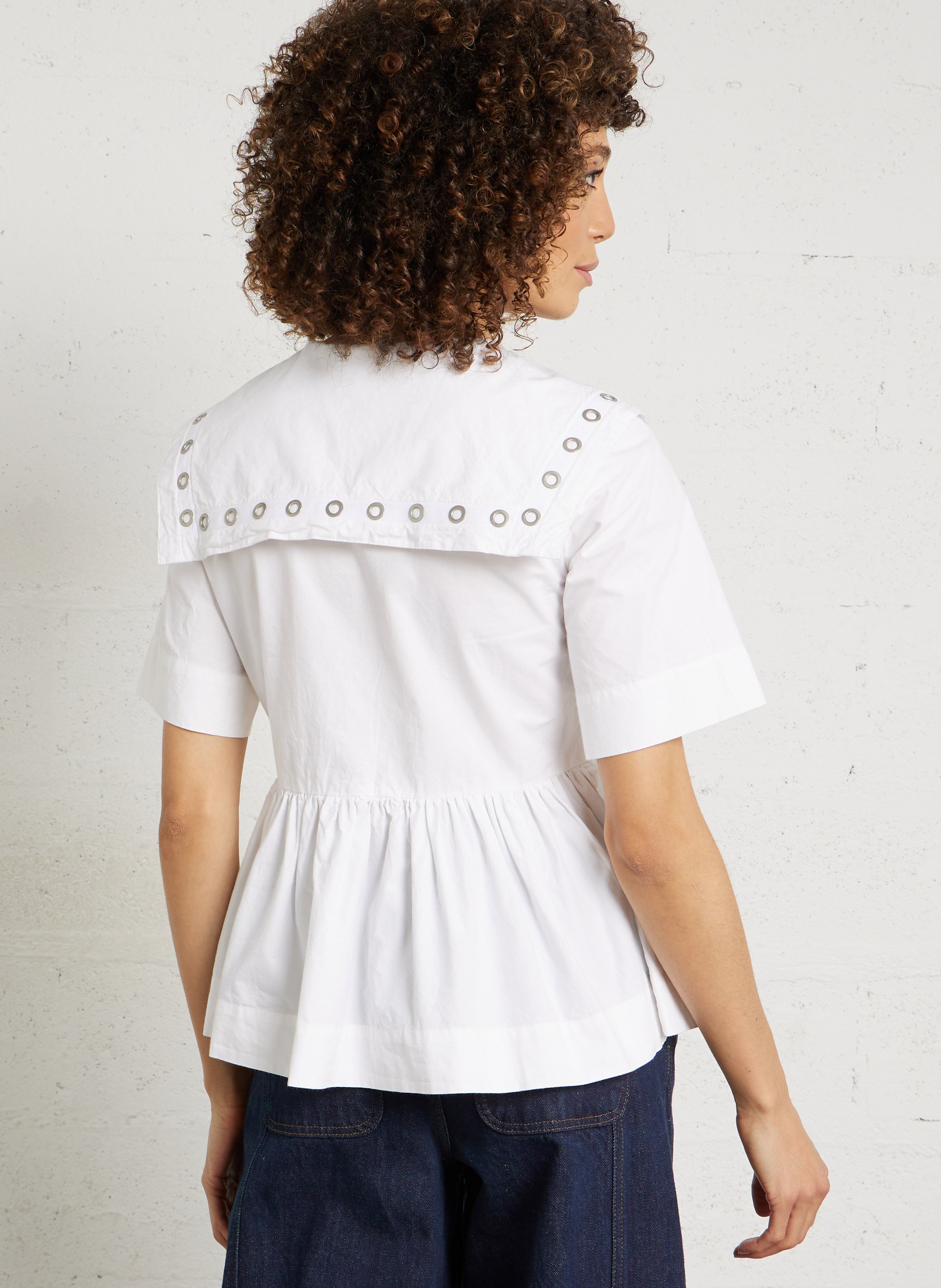 Gerade geschnittenes Hemd aus Bio-Baumwolle DAMSON MADDER Weiss