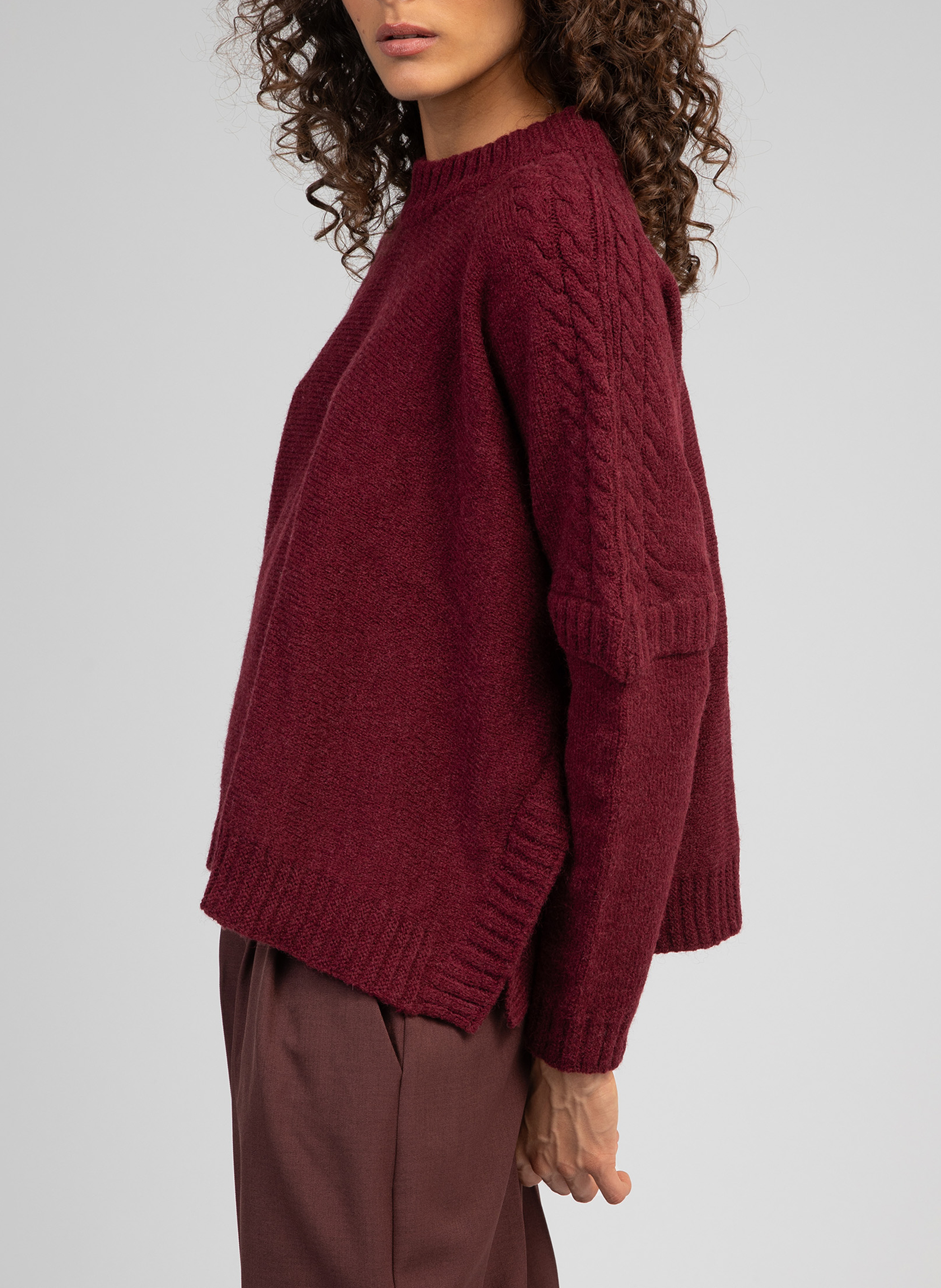 High-neck sweater AN'GE Plums