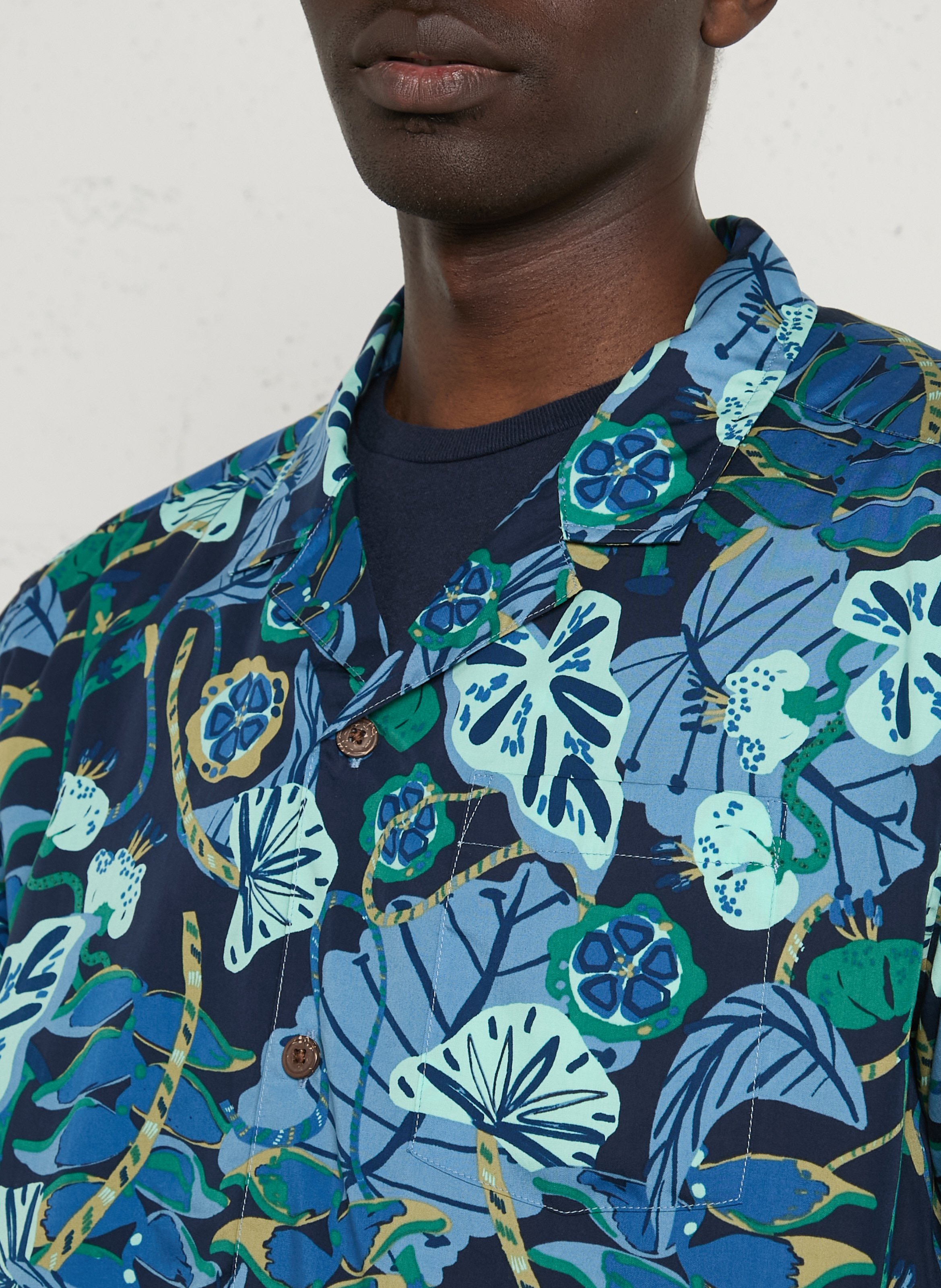 Bedrucktes Hemd mit kubanischem Kragen PATAGONIA Blau