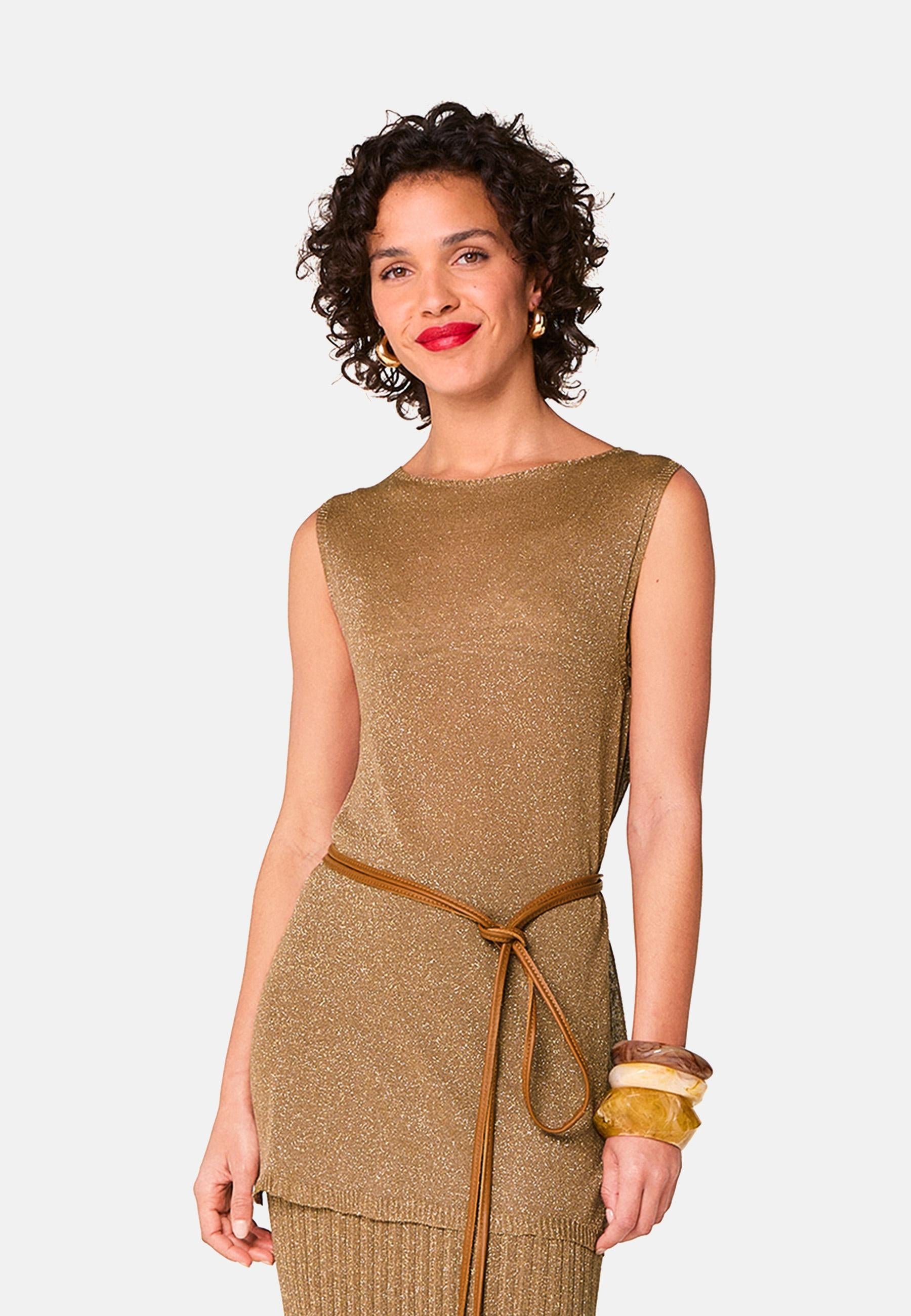 Lurex knit top RODIER Brown