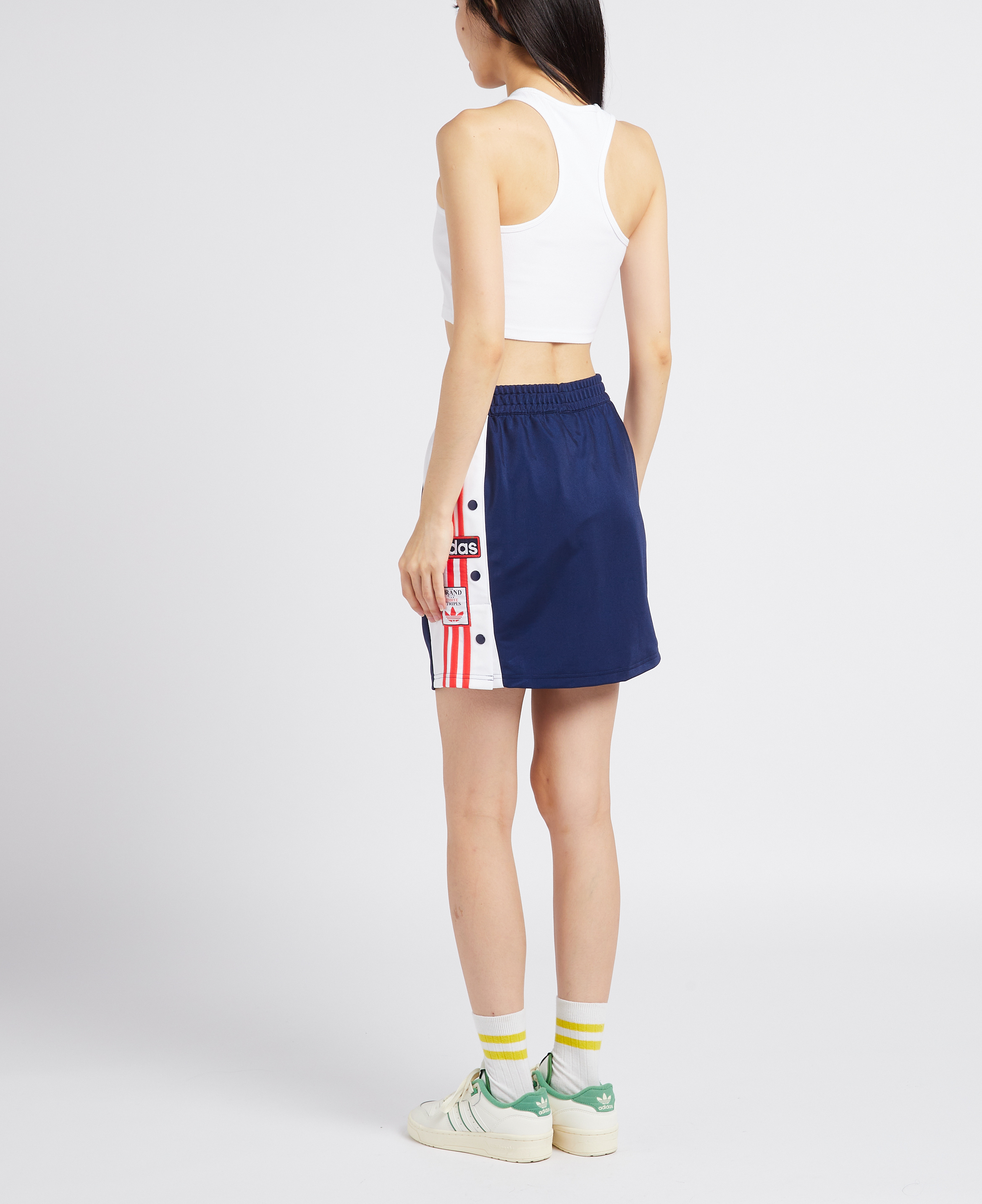 Cropped cotton tank top ADIDAS White